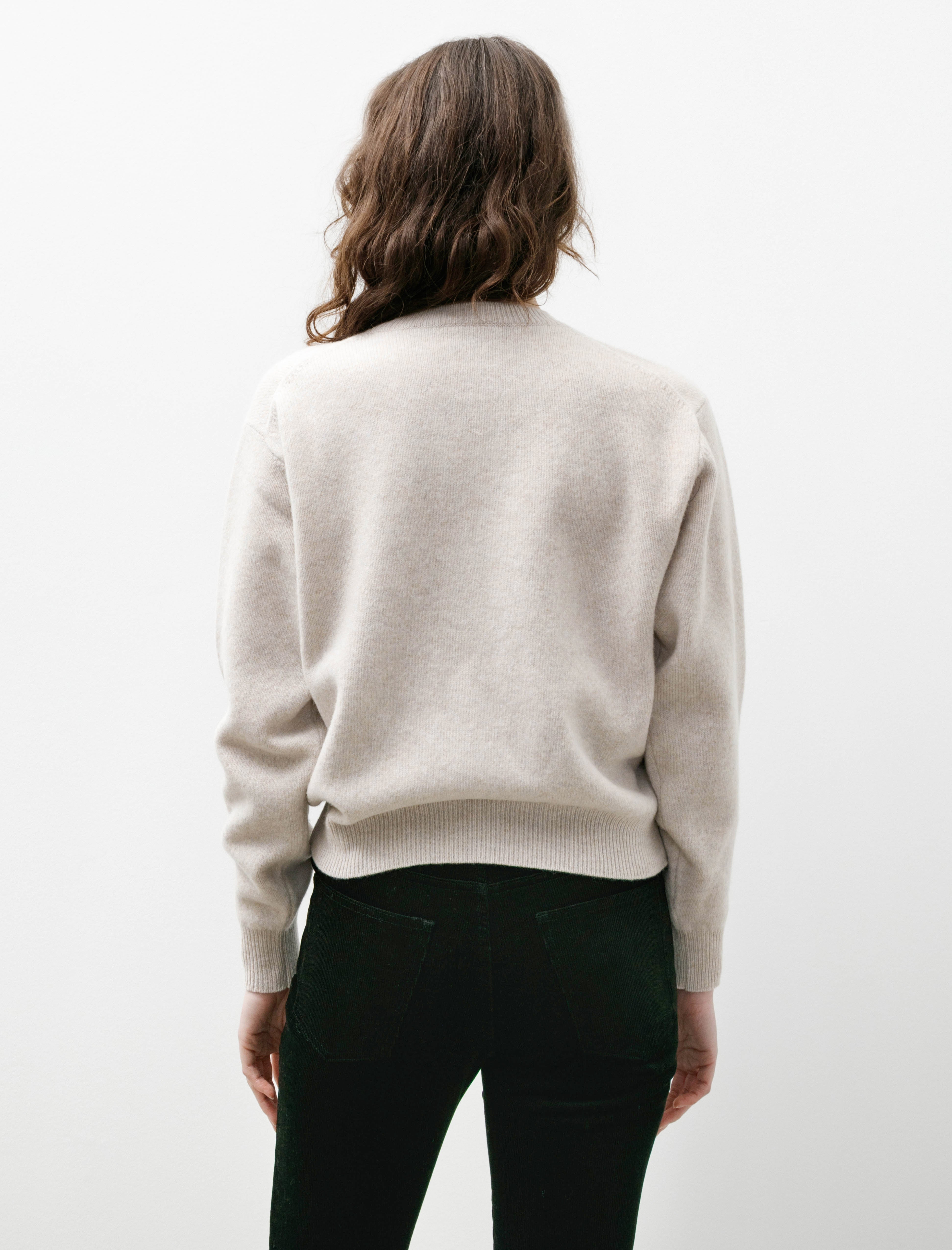 Comoli Lambswool Crewneck Knit Ecru