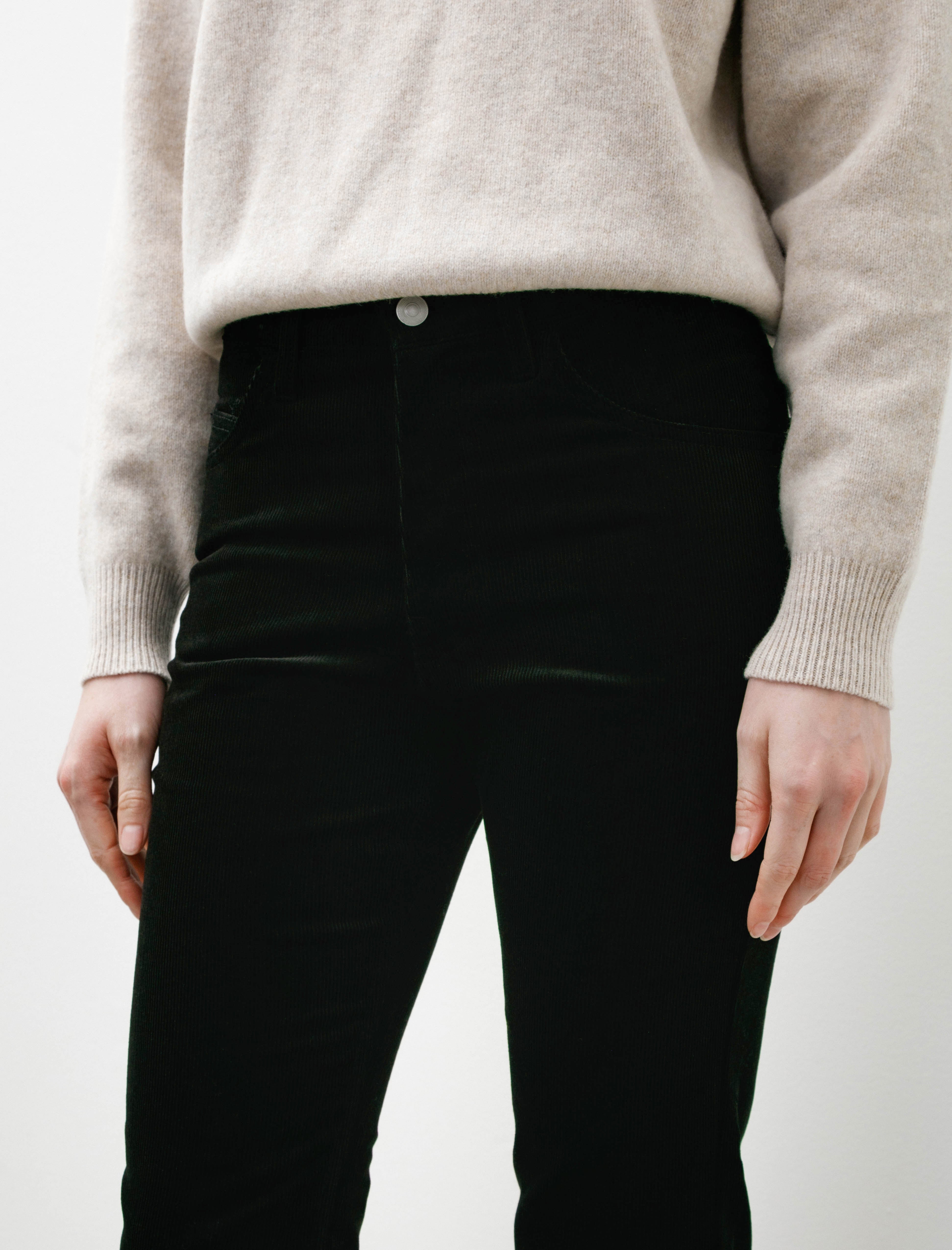 Comoli Corduroy Pants Black