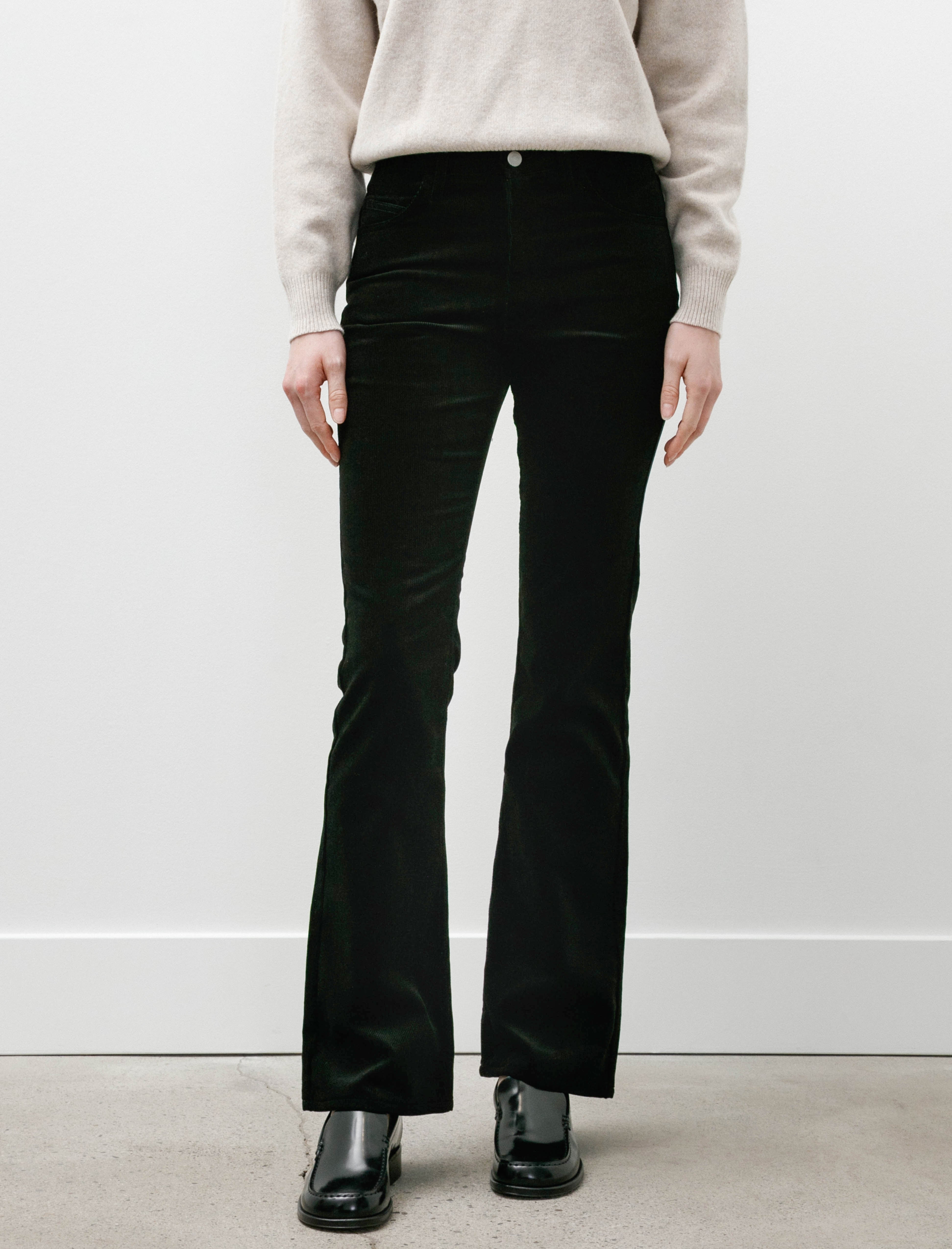 Comoli Corduroy Pants Black