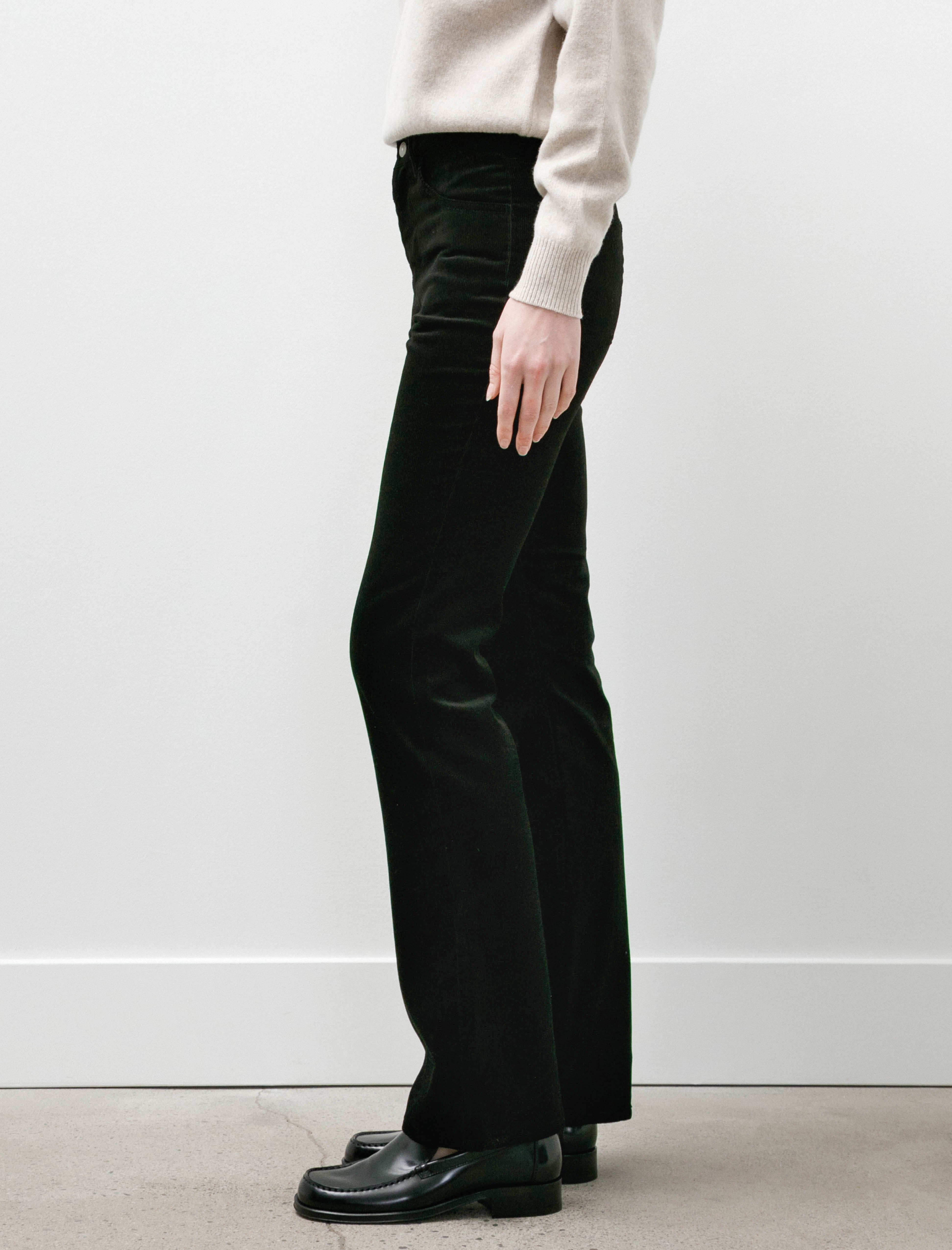 Comoli Corduroy Pants Black