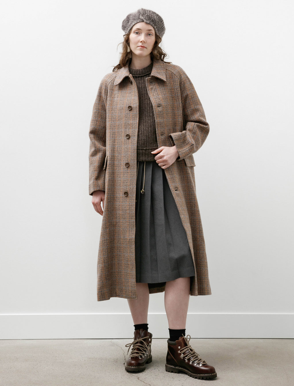 Hache Raglan Coat Multicolour Plaid – Neighbour