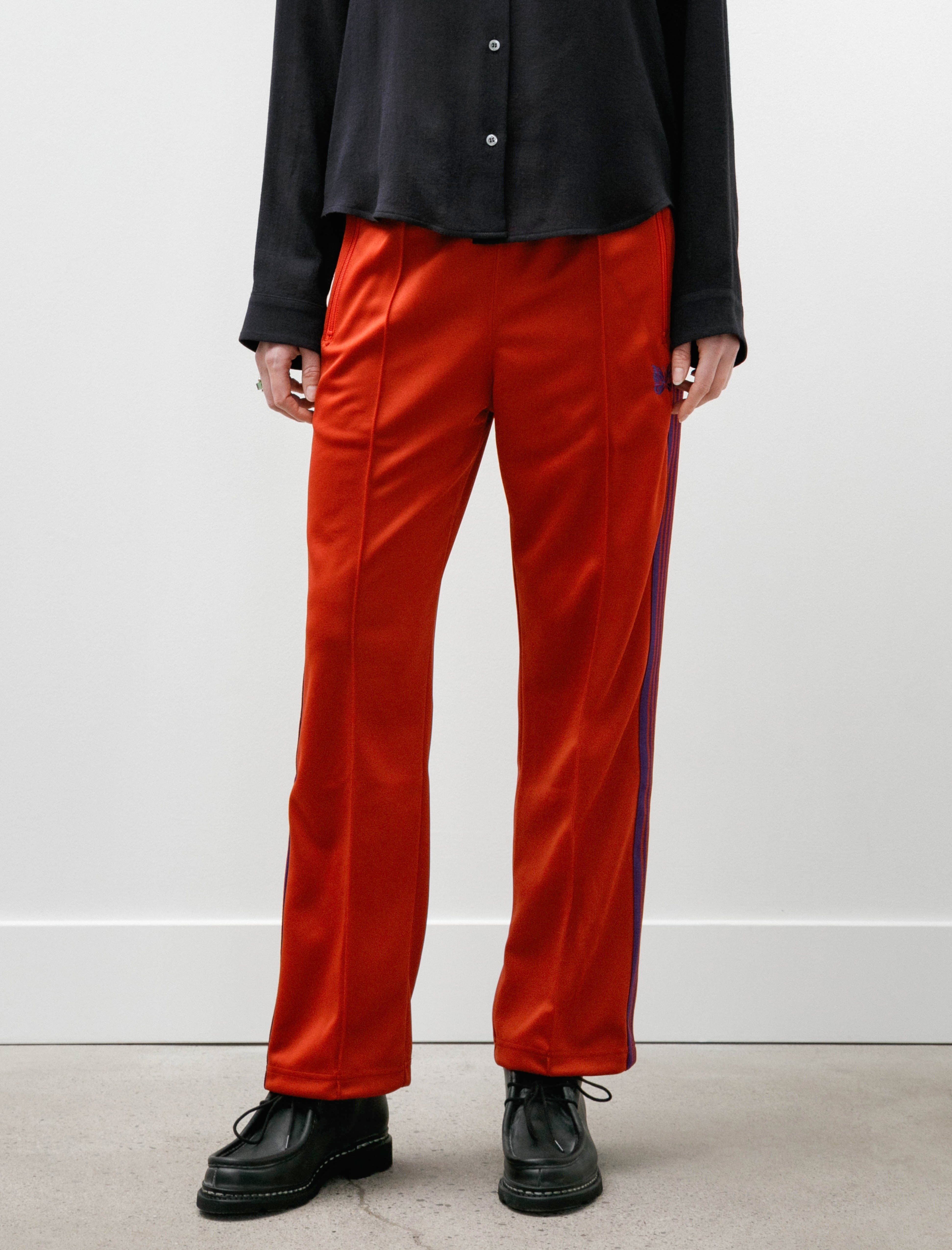 Needles Track Pant Poly Smooth Red