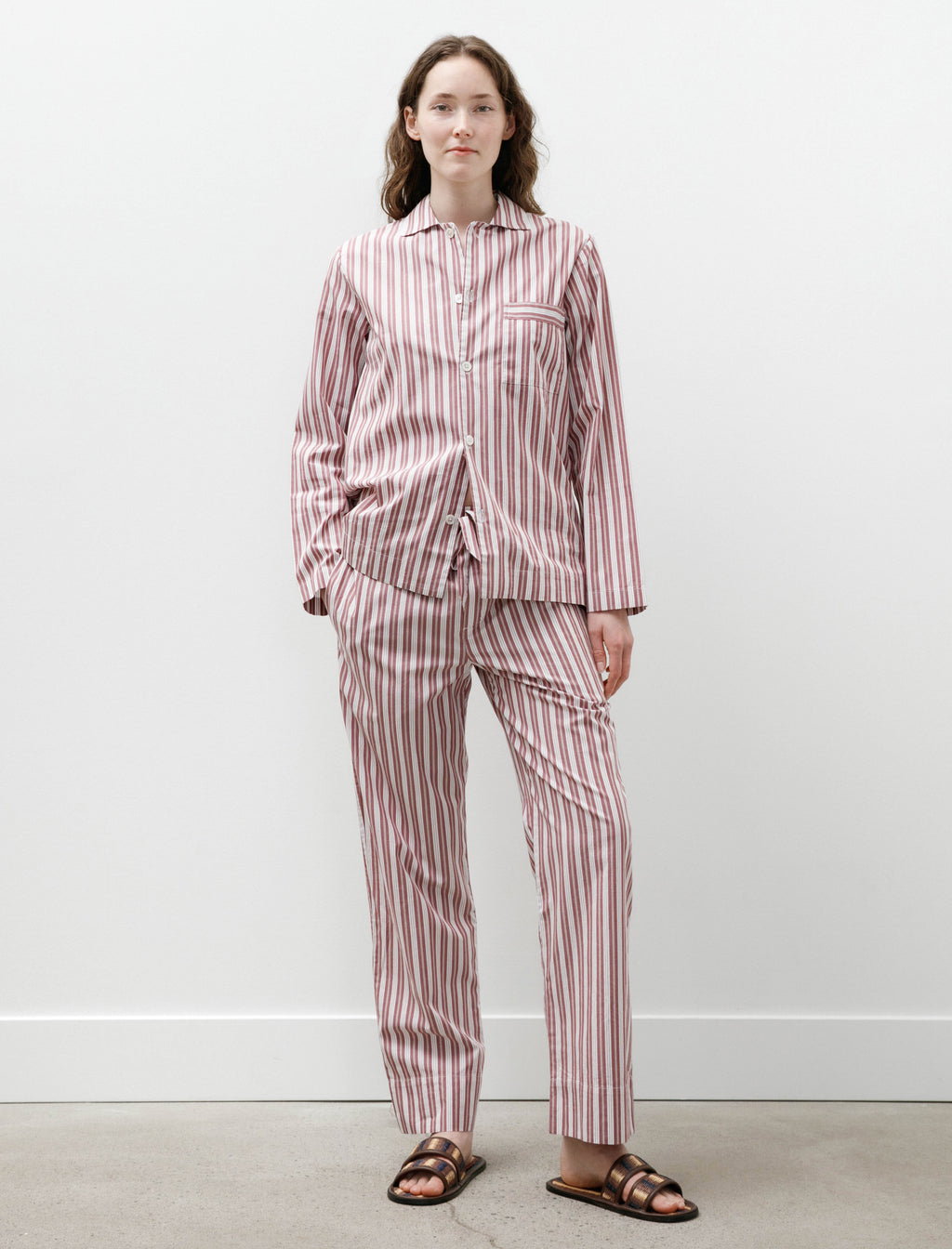 Tekla Poplin Pyjama Pants Rhubarb Stripe – Neighbour