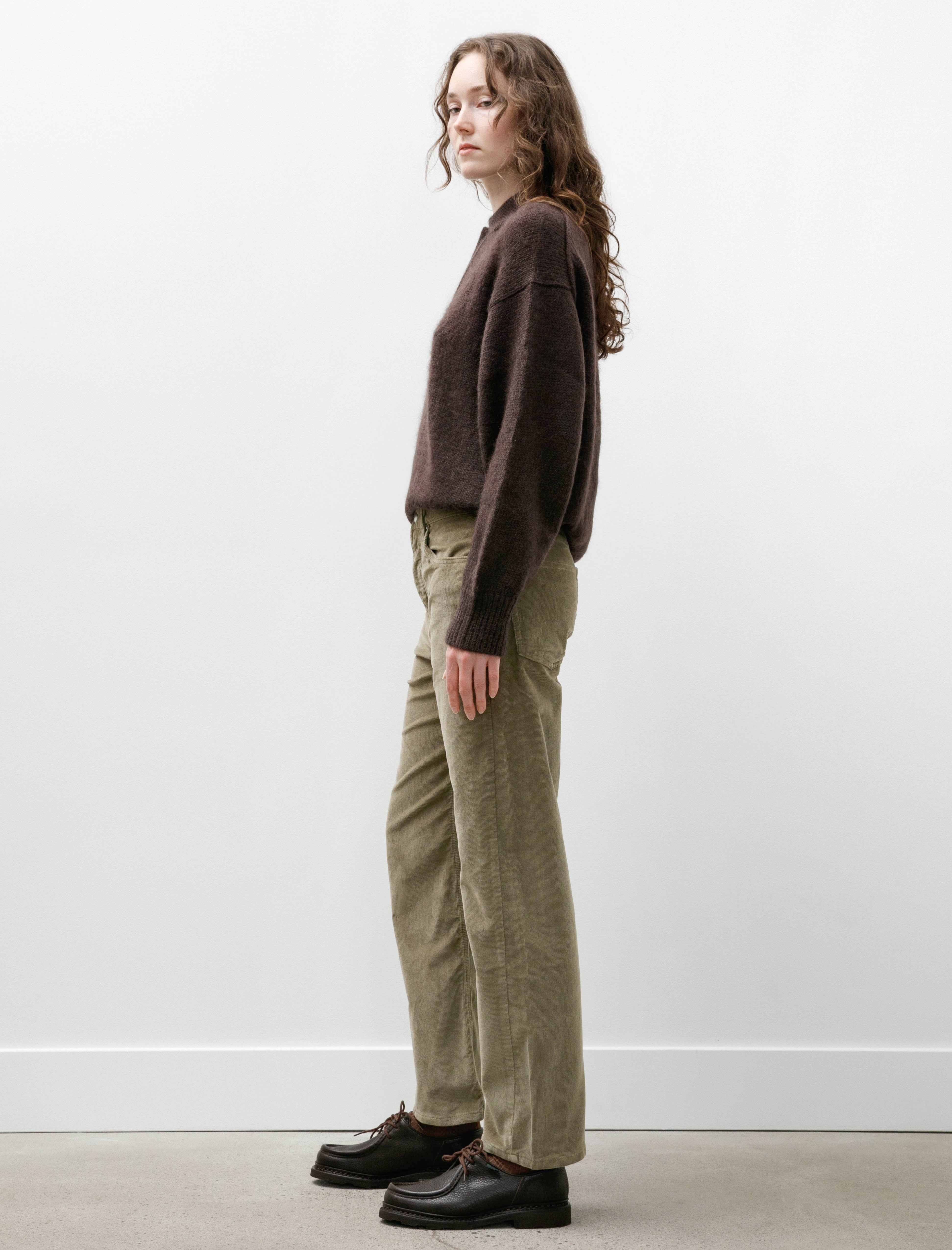 Studio Nicholson Denjo Pant Washed Corduroy Lichen