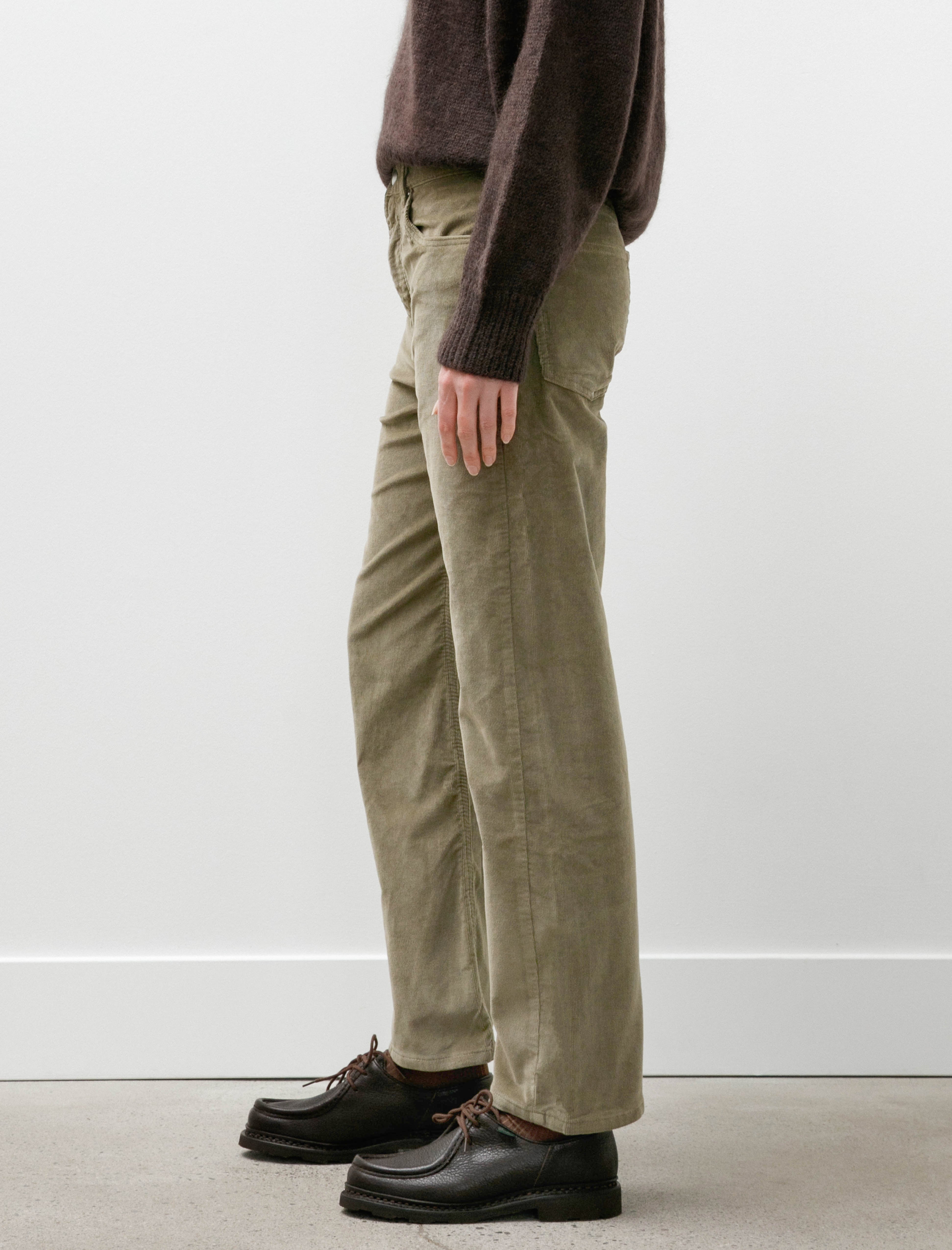 Studio Nicholson Denjo Pant Washed Corduroy Lichen