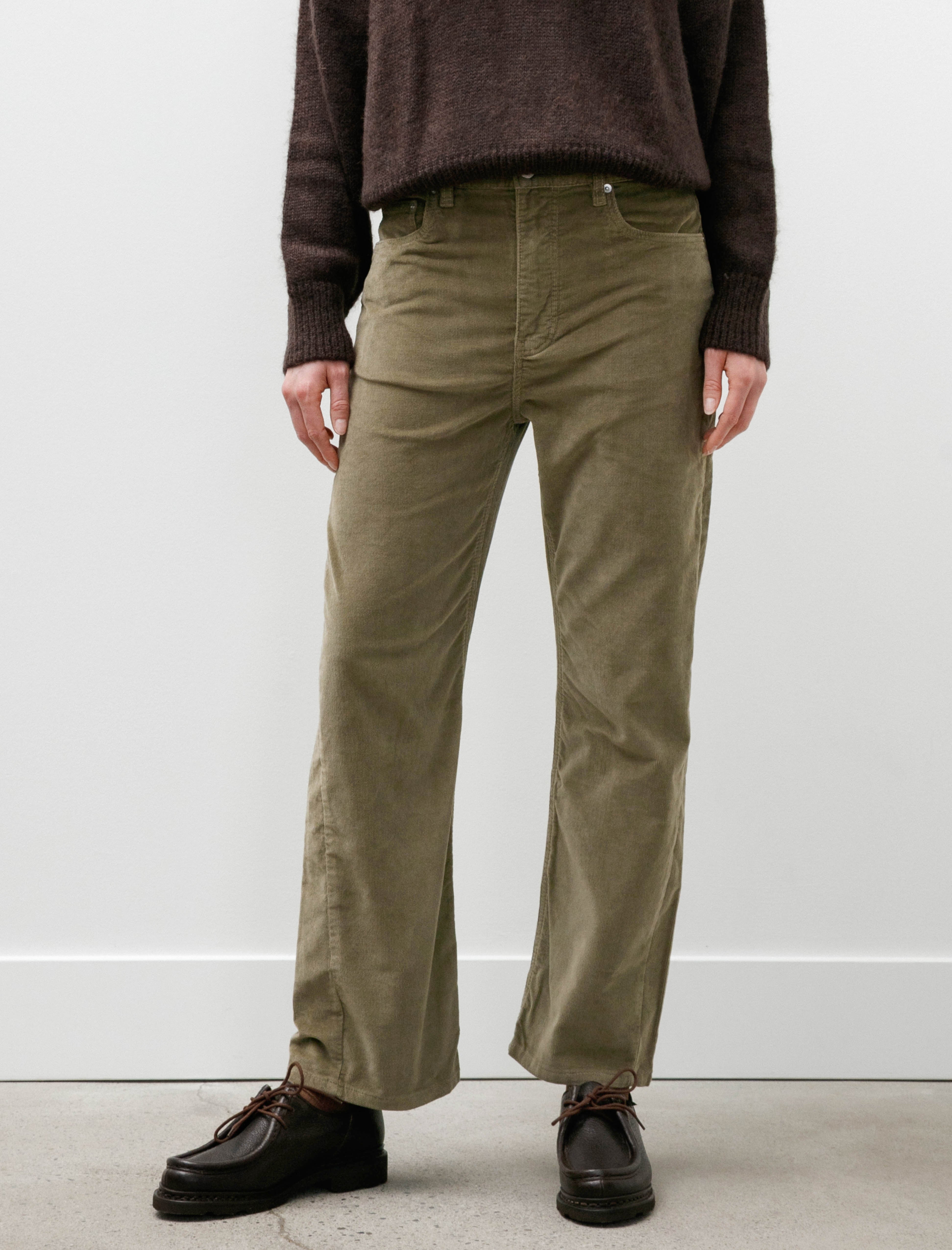 Studio Nicholson Denjo Pant Washed Corduroy Lichen