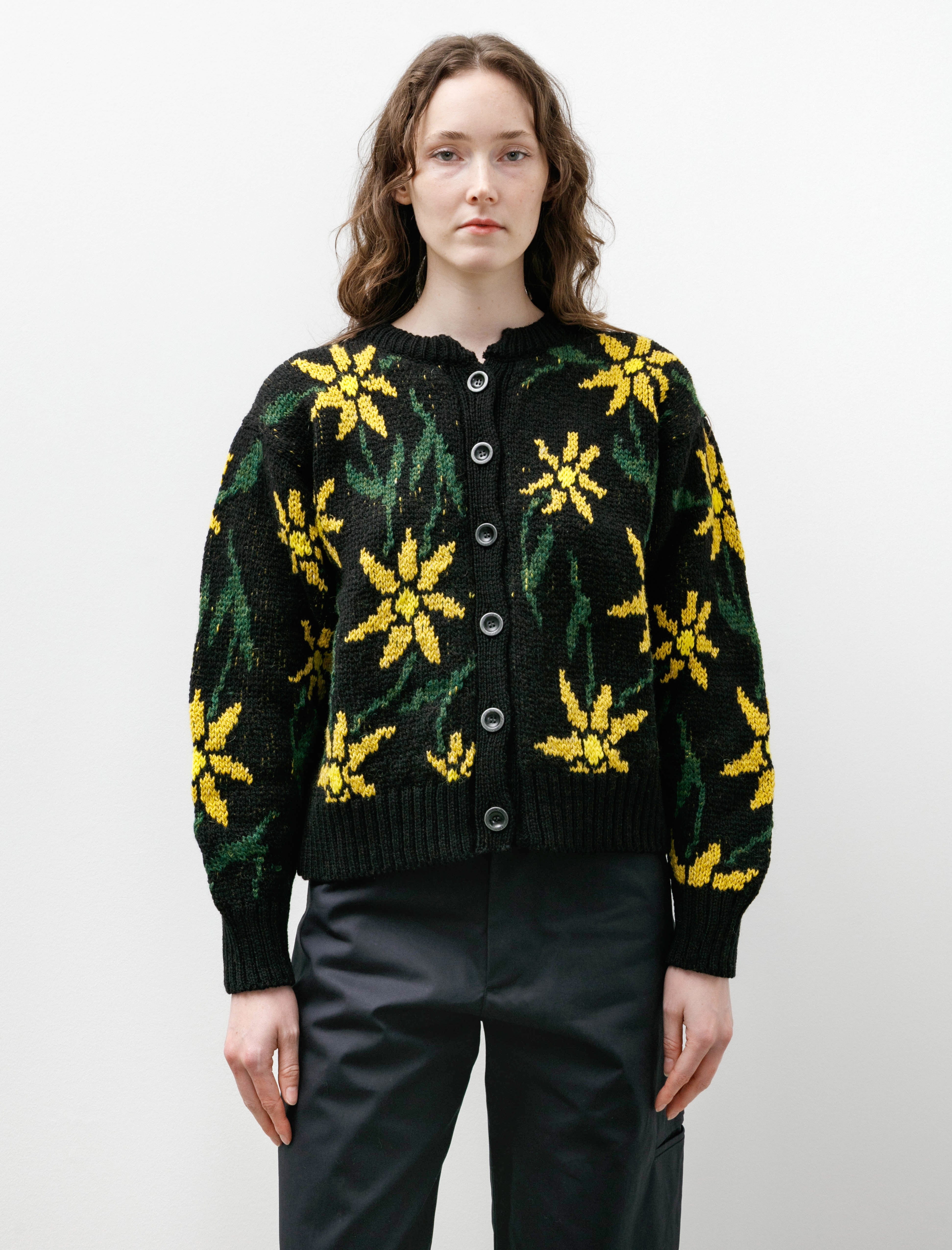 Howlin' Flower Cardigan Black