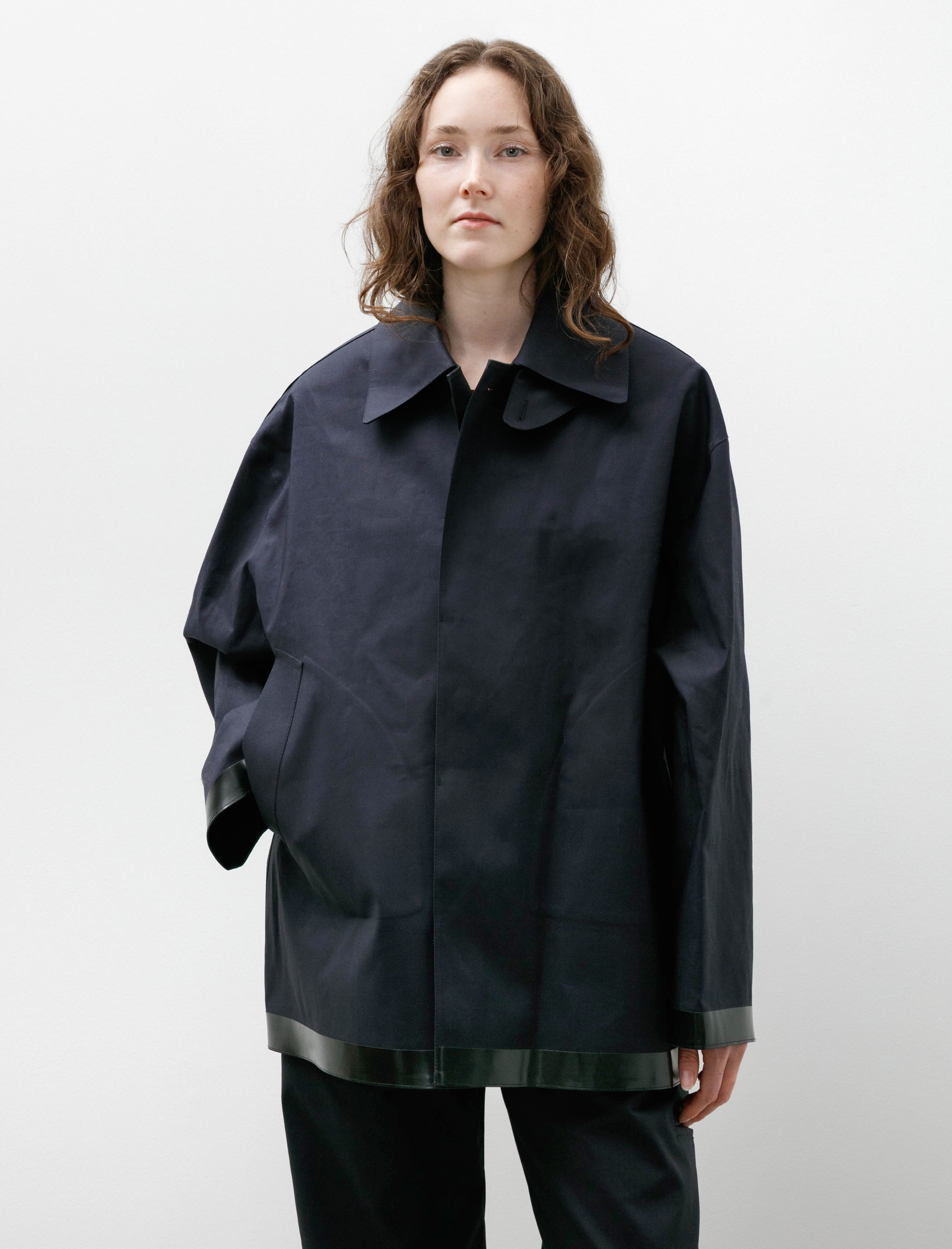 Studio Nicholson SN x Mackintosh Teviot Short Mac Coat Navy
