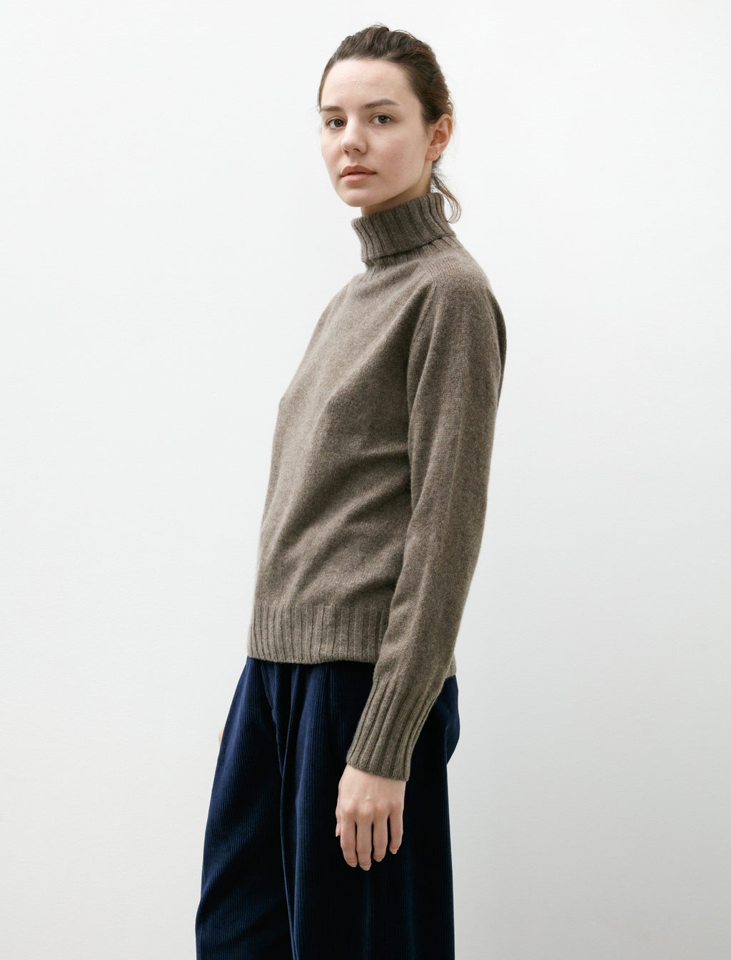 Margaret Howell Wide Roll Neck Cashmere Natural Melange – Neighbour