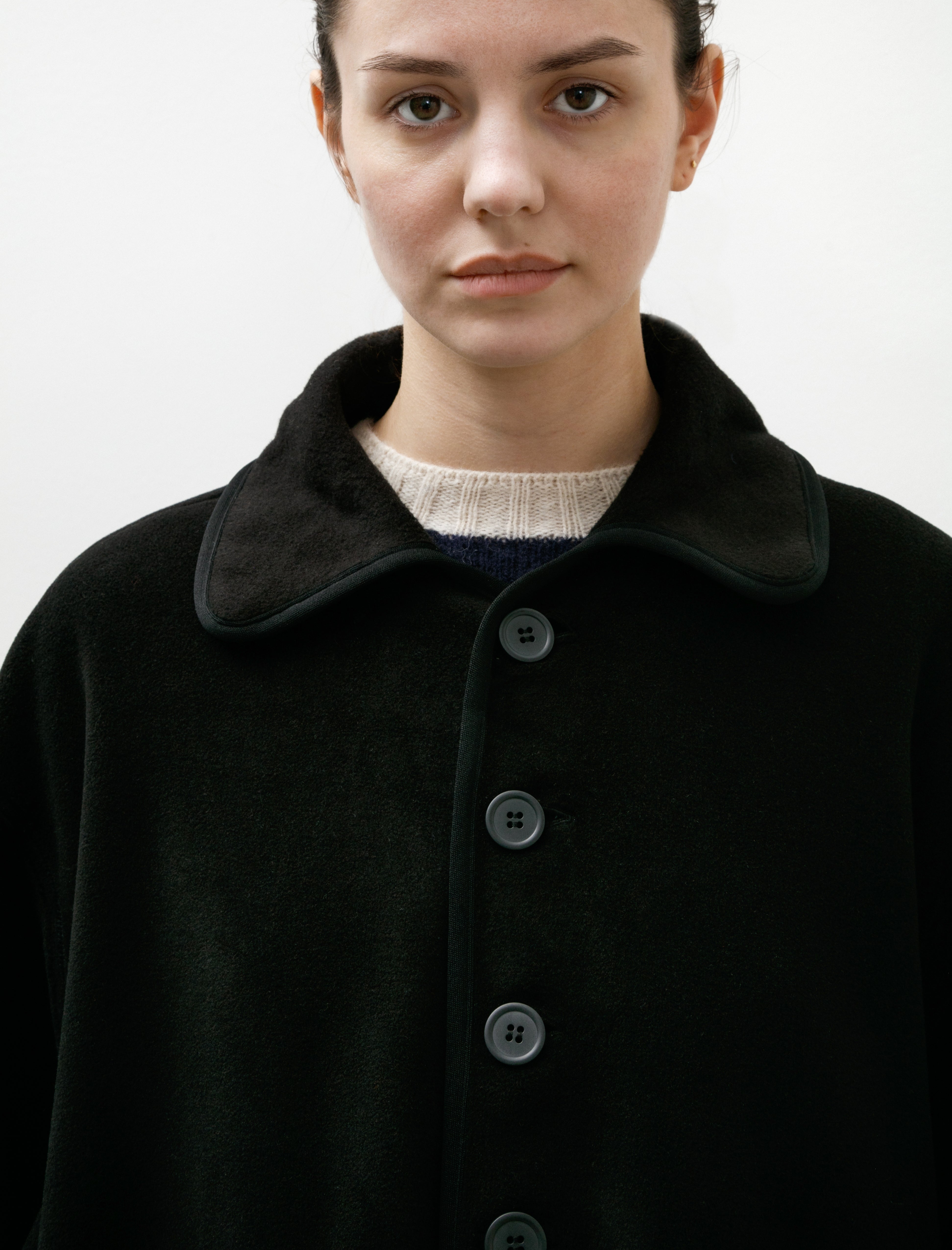 MAN-TLE W-R19 F-1 Balmacaan Coat Black 300