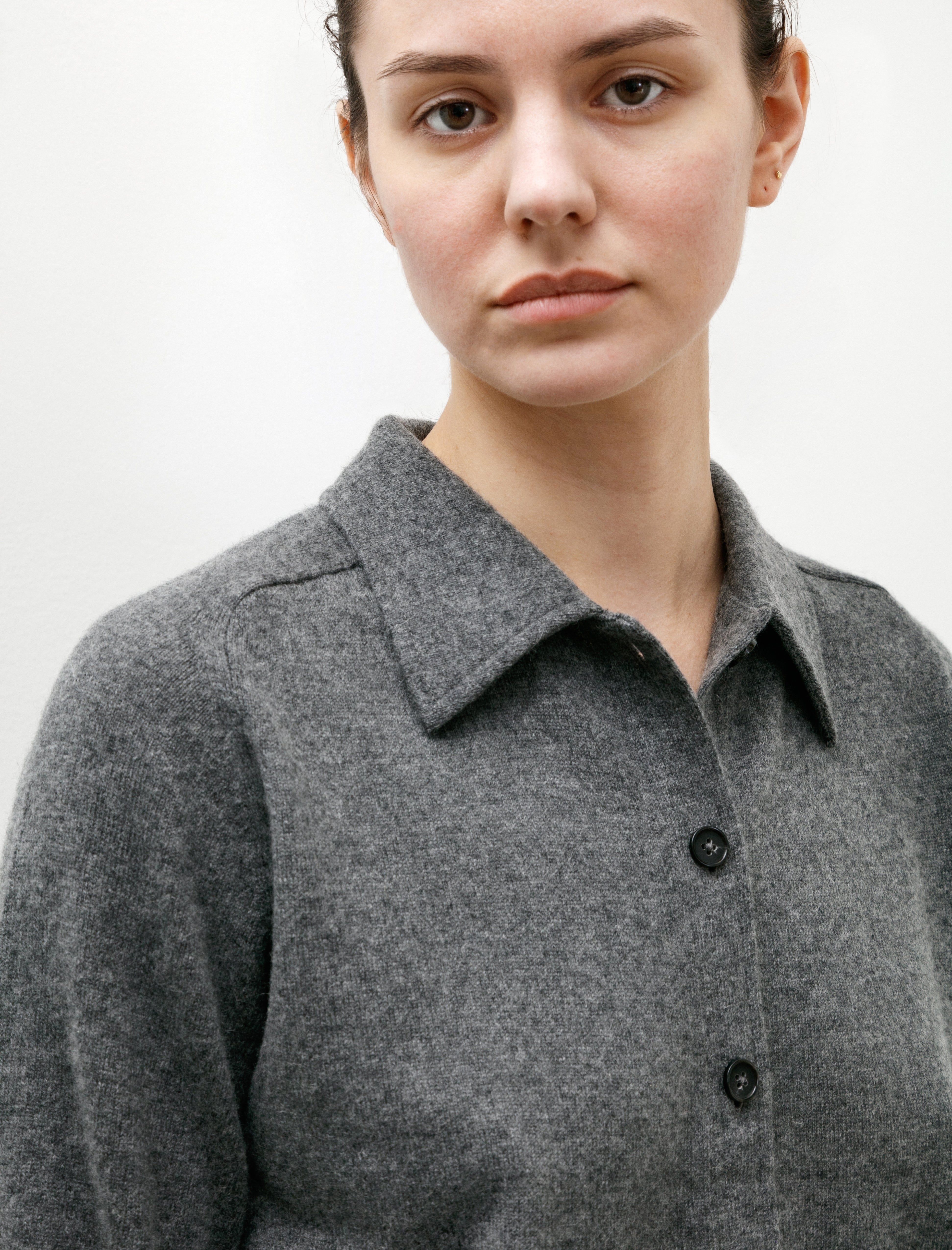 Totême Raglan-Sleeve Cashmere Cardigan Dark Grey