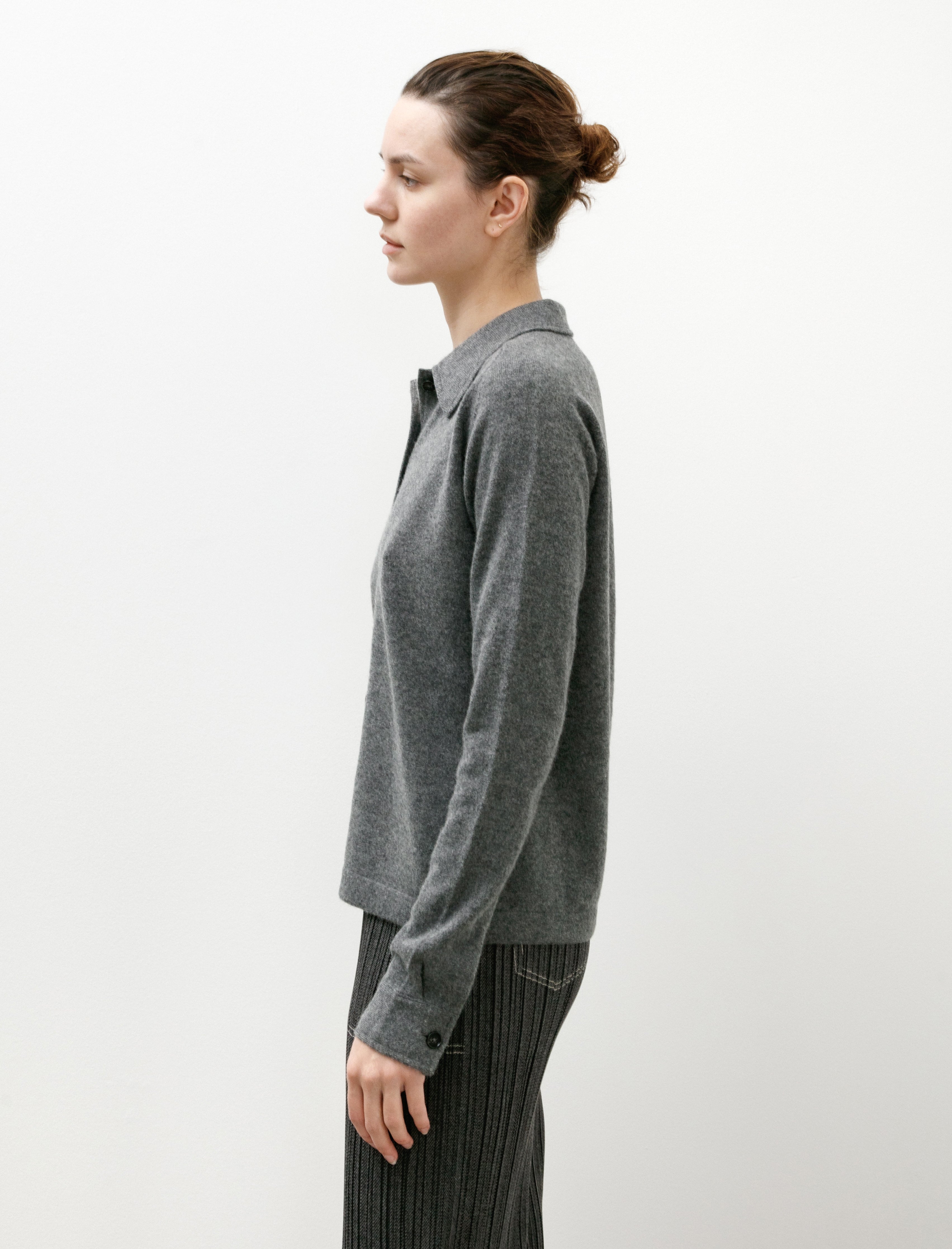 Totême Raglan-Sleeve Cashmere Cardigan Dark Grey