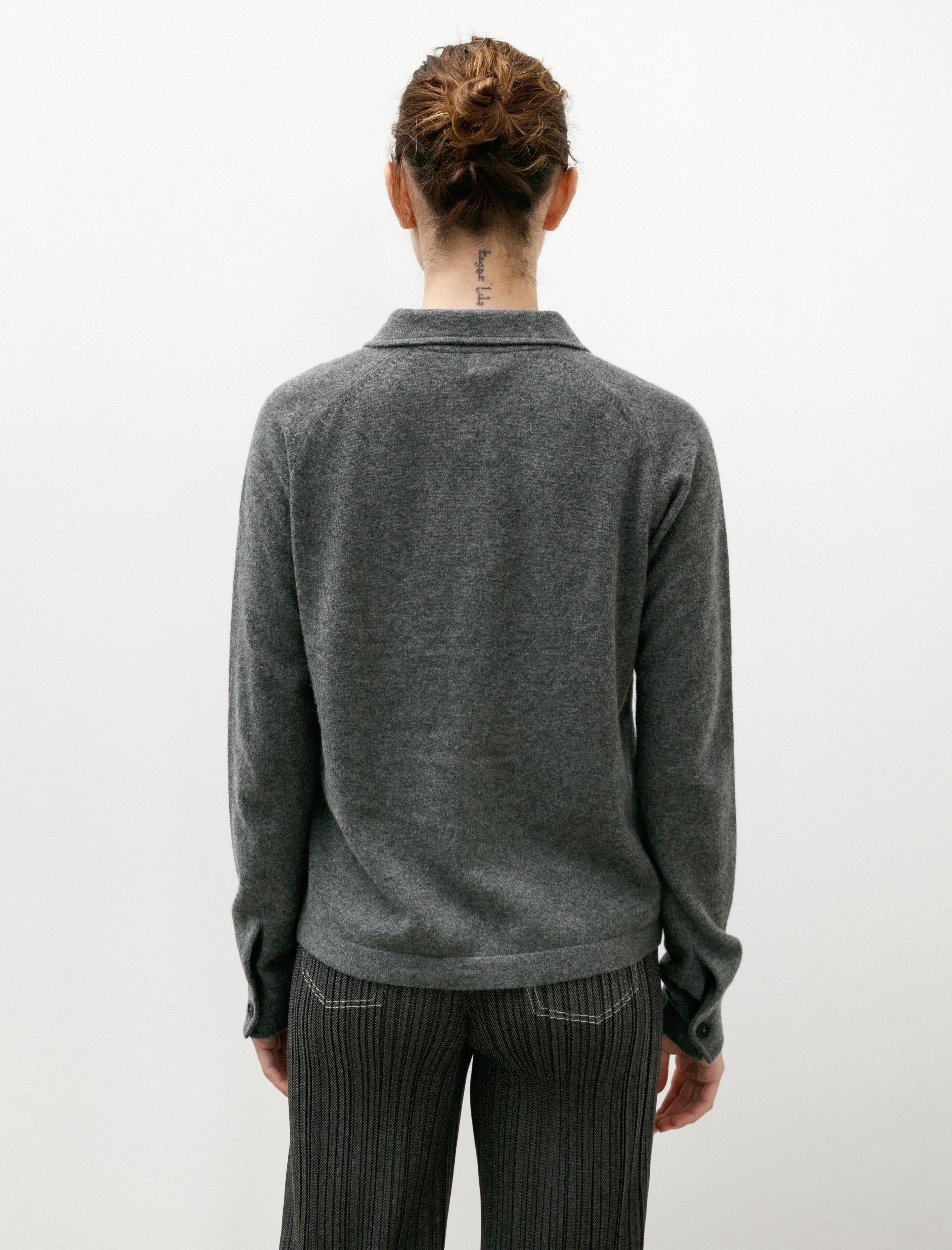 Totême Raglan-Sleeve Cashmere Cardigan Dark Grey