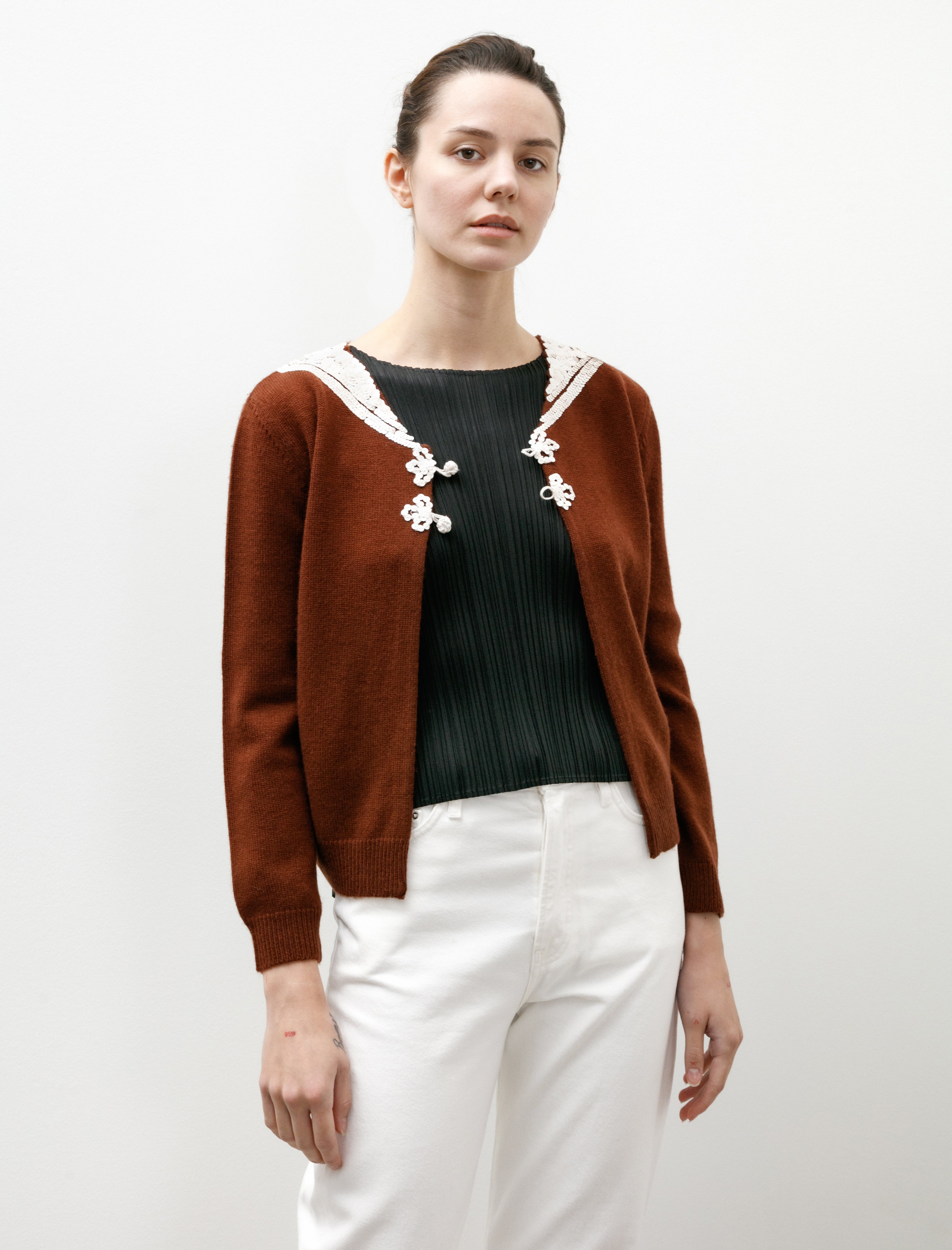 Bode Astoria Cardigan Brown