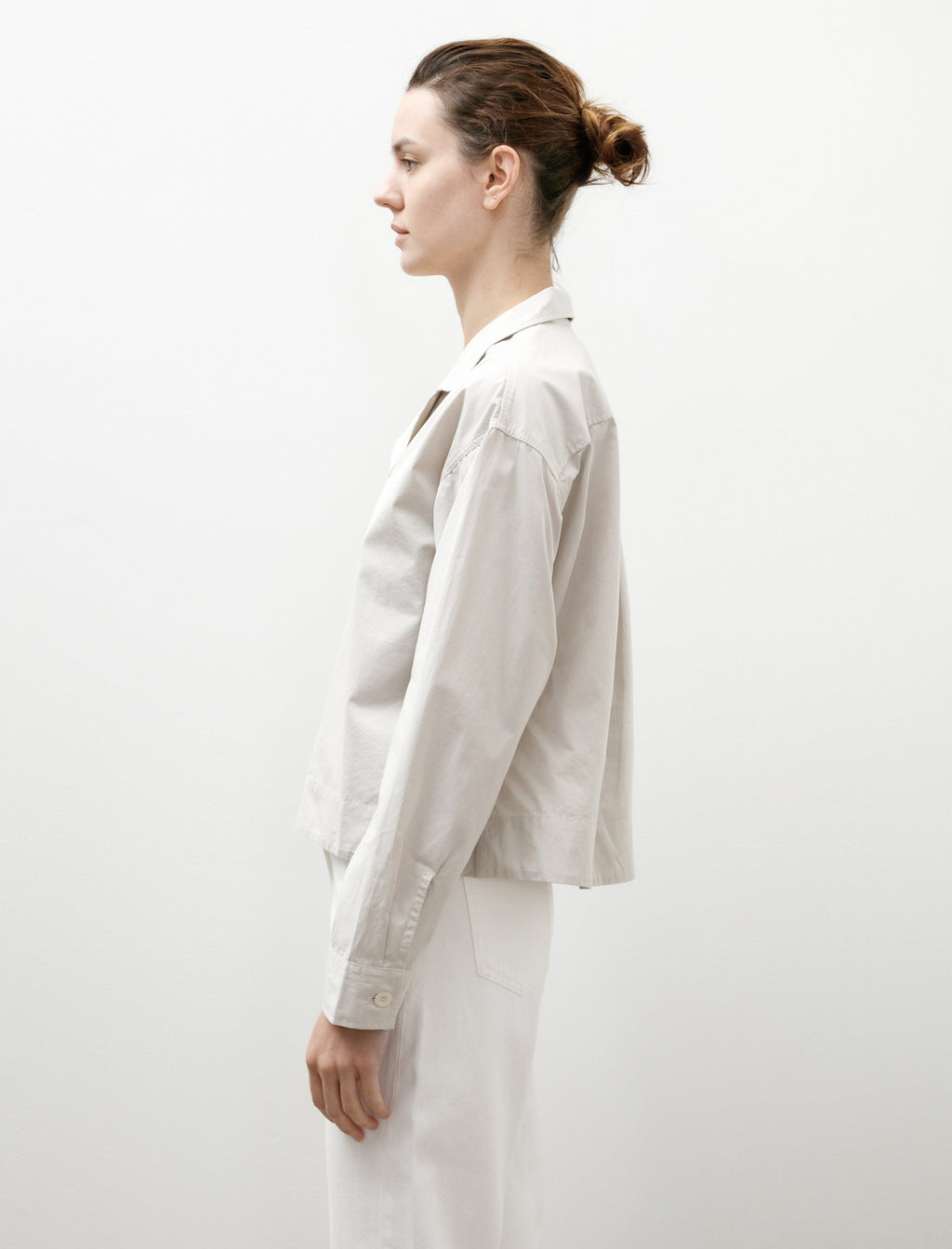 Margaret Howell MHL Kit Shirt Compact Cotton Poplin Putty – Neighbour
