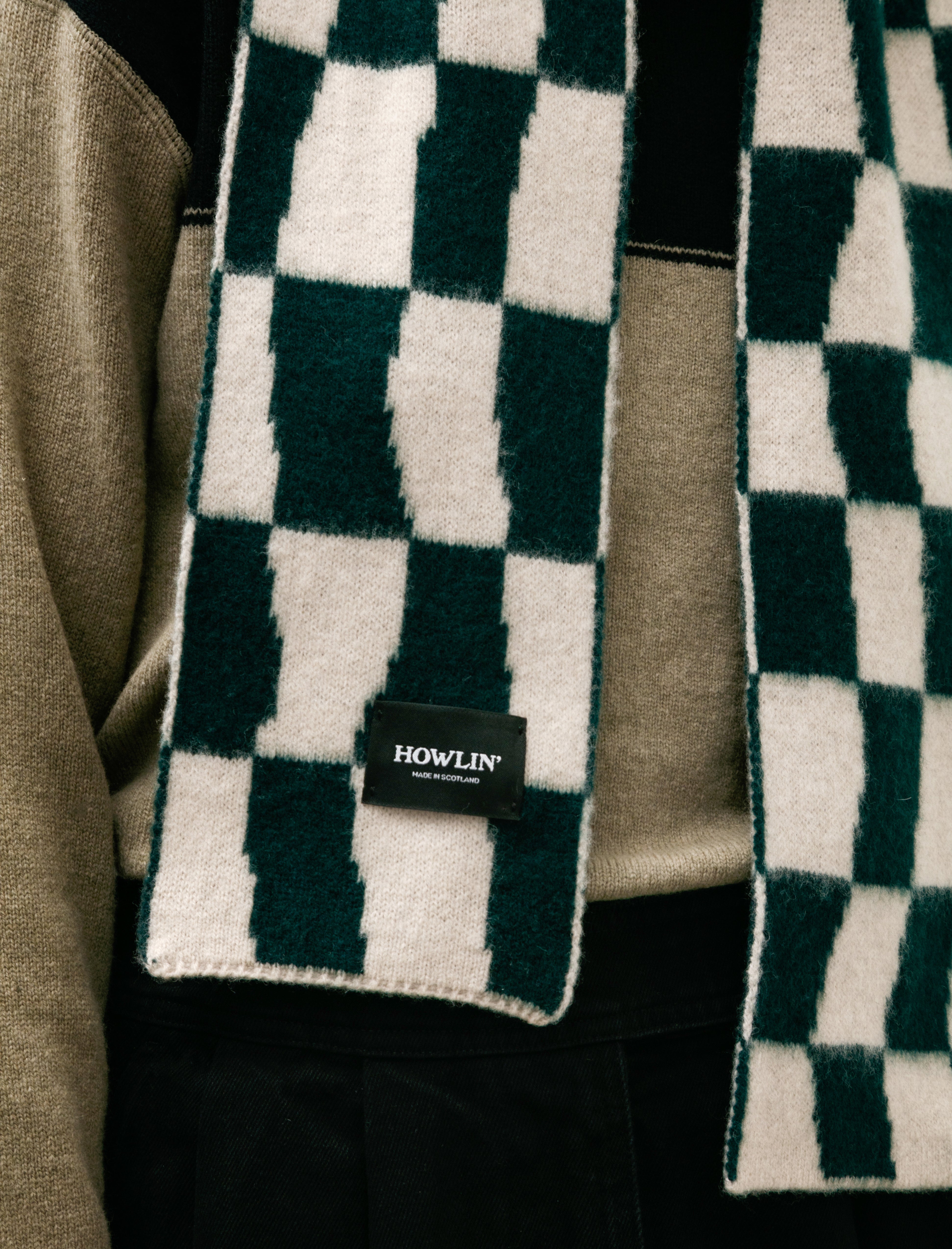Howlin' Mini Checkerboard Scarf Forest