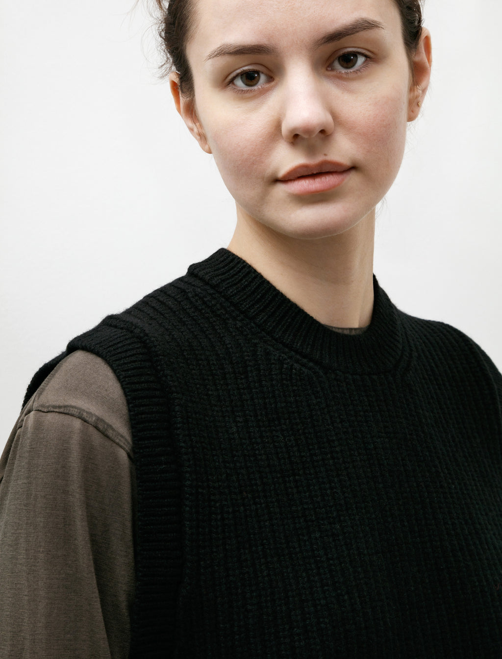 Margaret Howell English Rib Slipover Soft Spun Wool Black – Neighbour