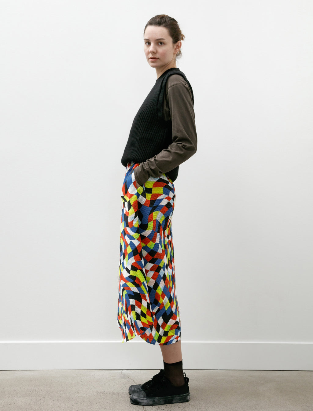 Pleats Please by Issey Miyake Dancing Squares Skirt Multi – Neighbour