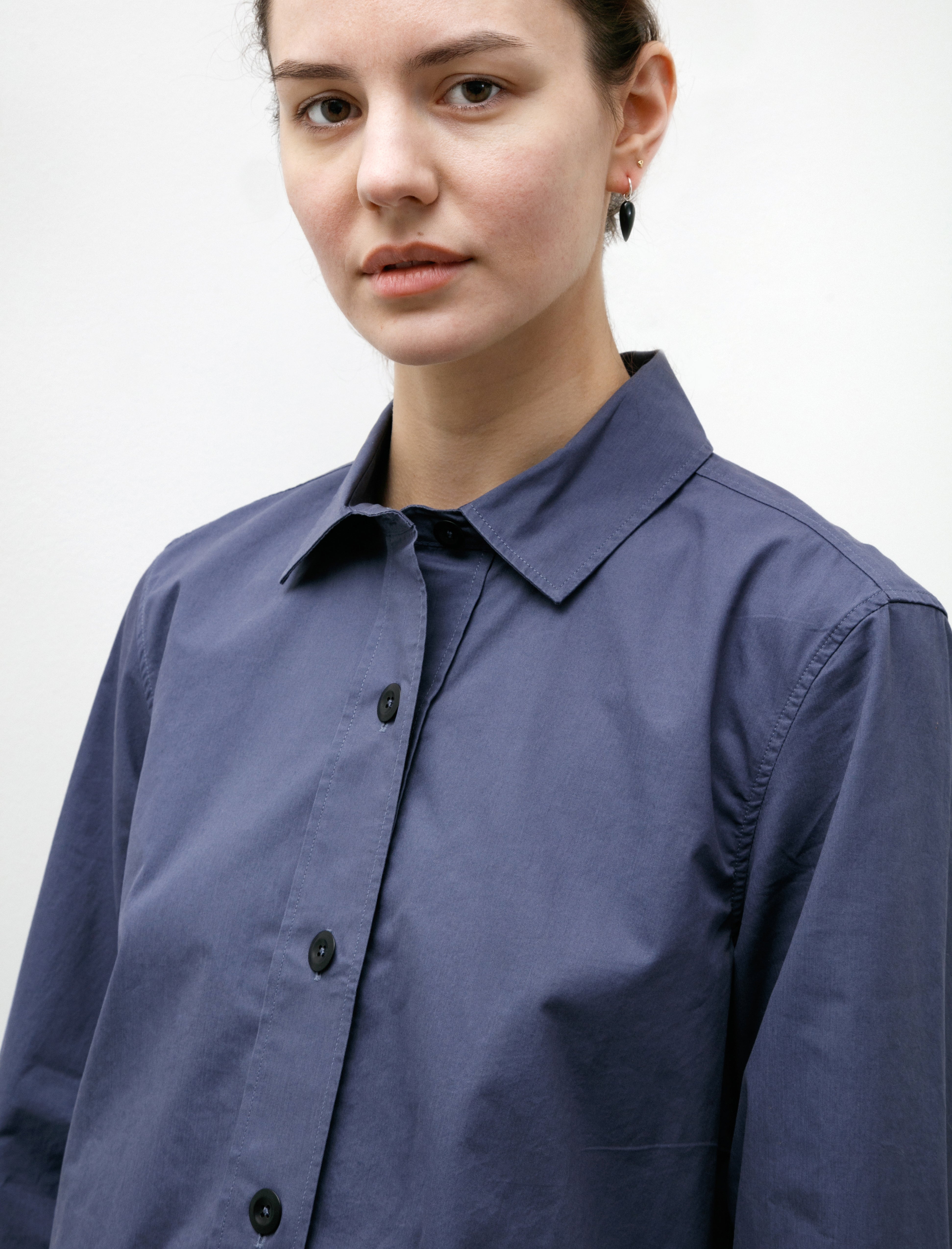 Margaret Howell MHL Simple Shirt Lightweight Brushed Indigo