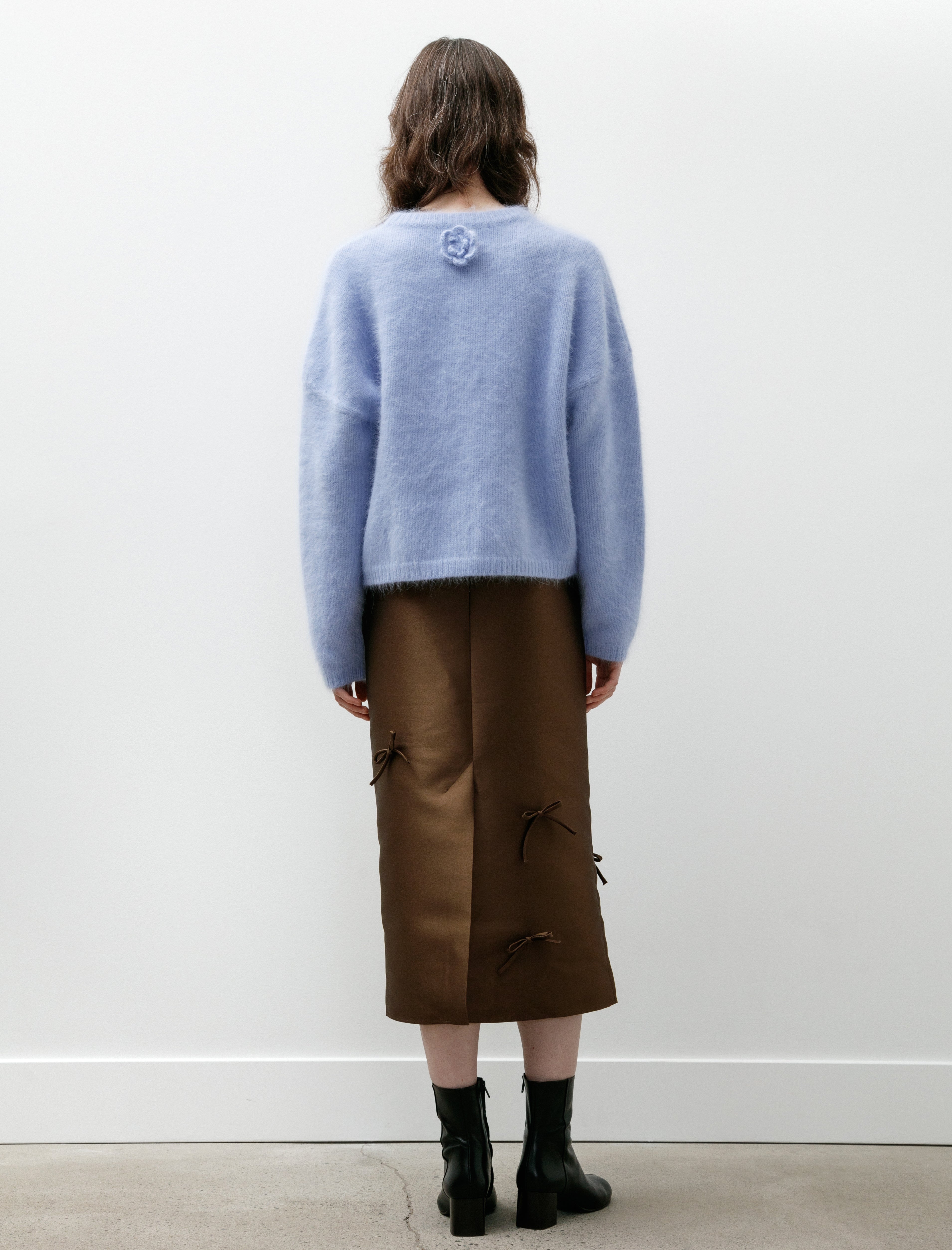 Eleph Simple Bow Skirt Brown