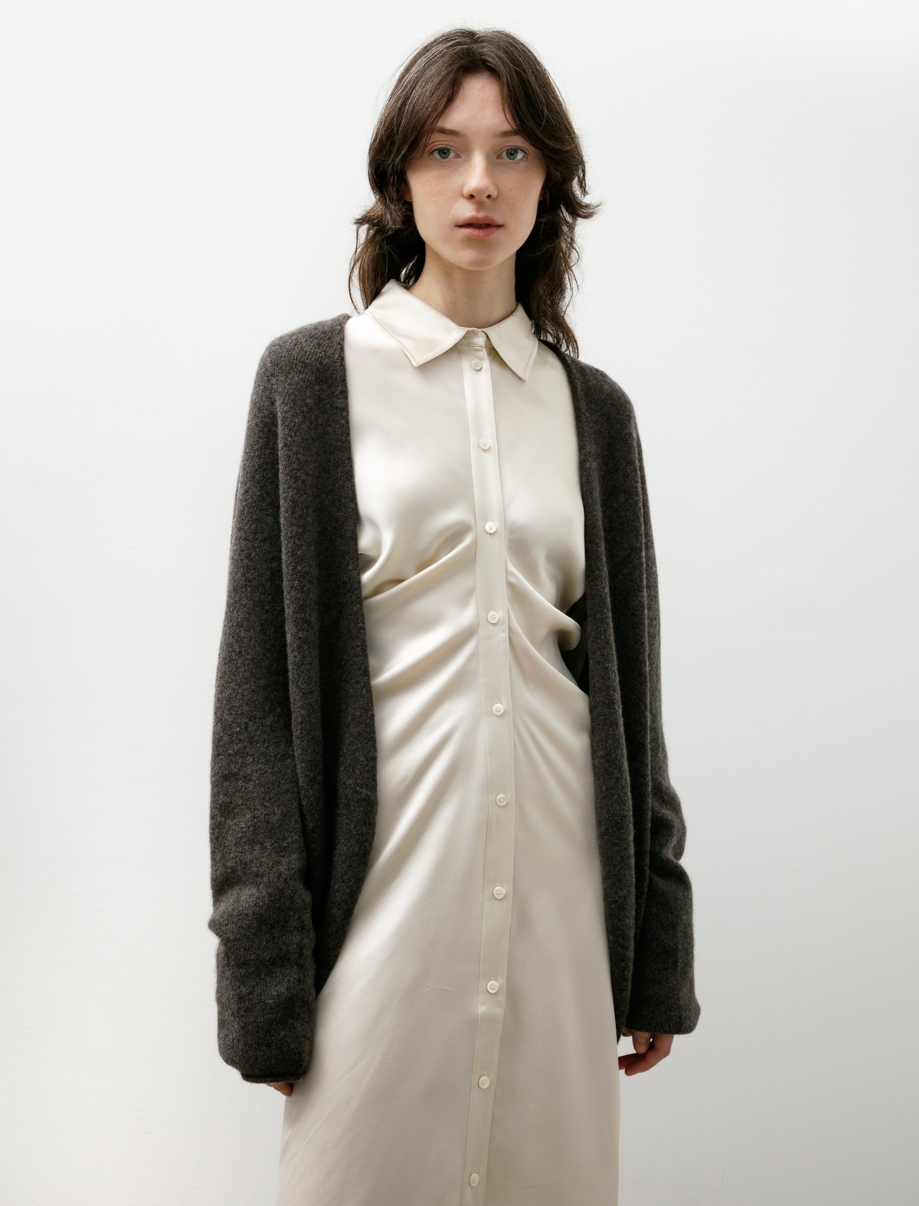 Lauren Manoogian Soft Horizontal Cardigan Blackened