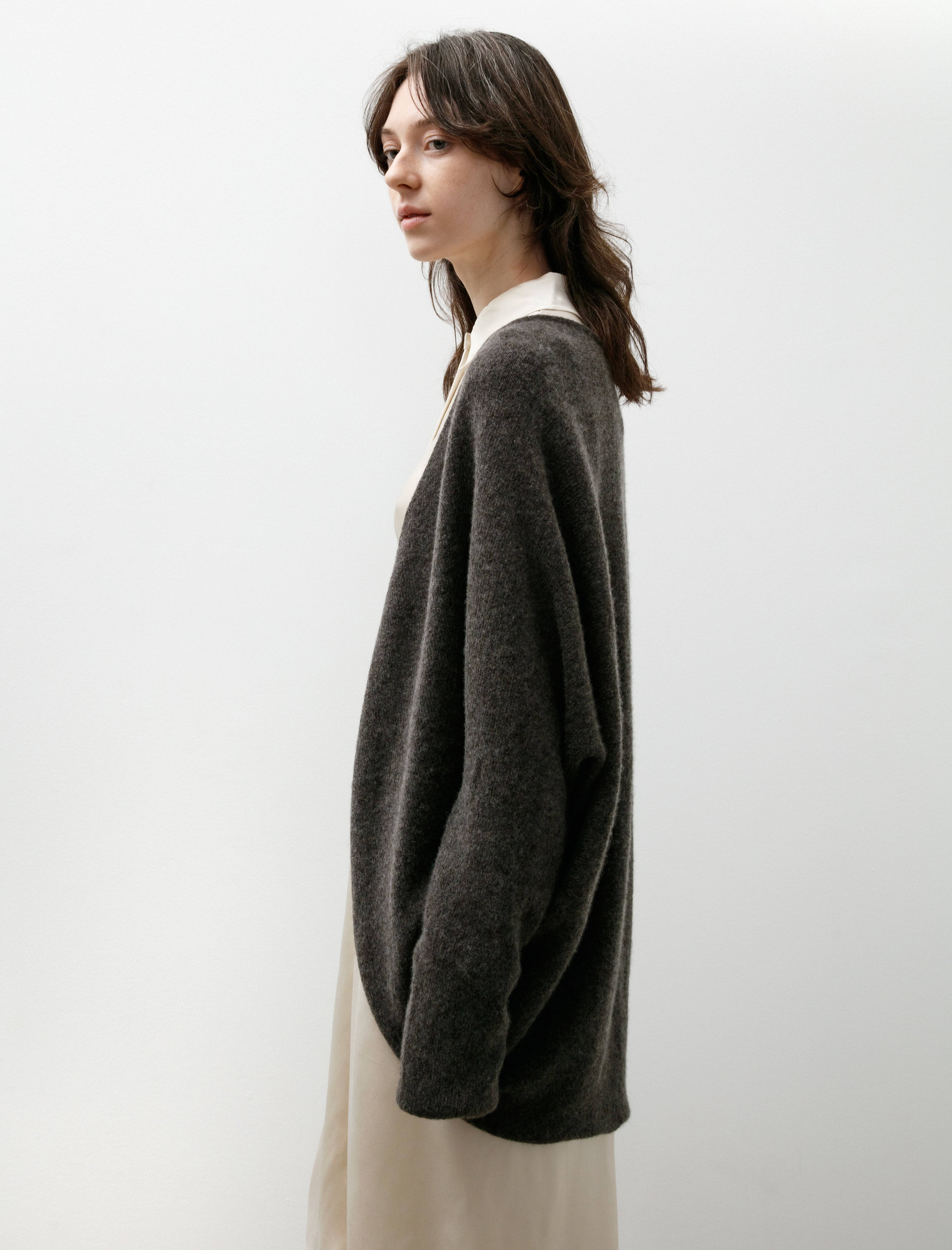 Lauren Manoogian Soft Horizontal Cardigan Blackened