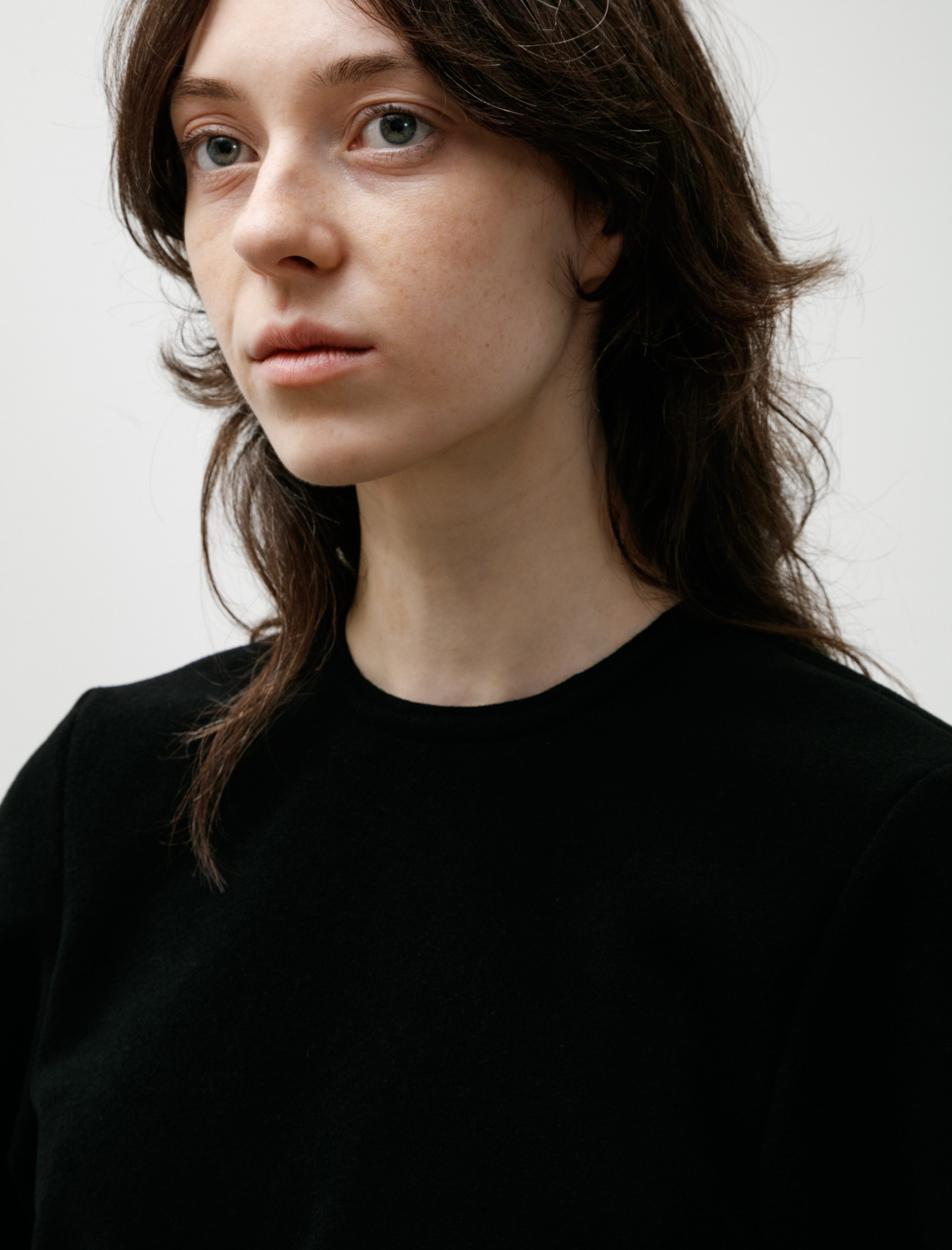 Camiel Fortgens Tailored Tee Top Wool Fleece Black