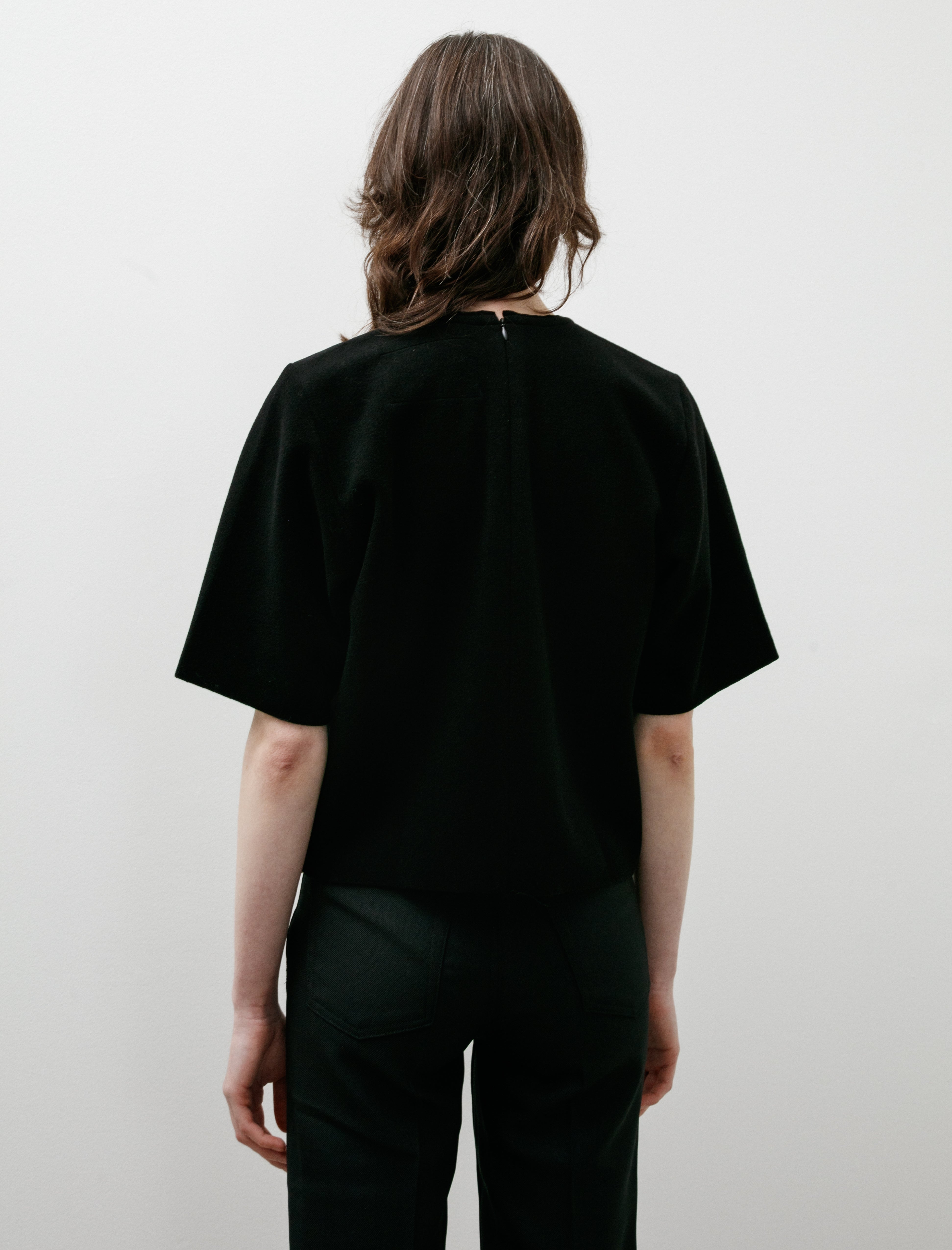 Camiel Fortgens Tailored Tee Top Wool Fleece Black