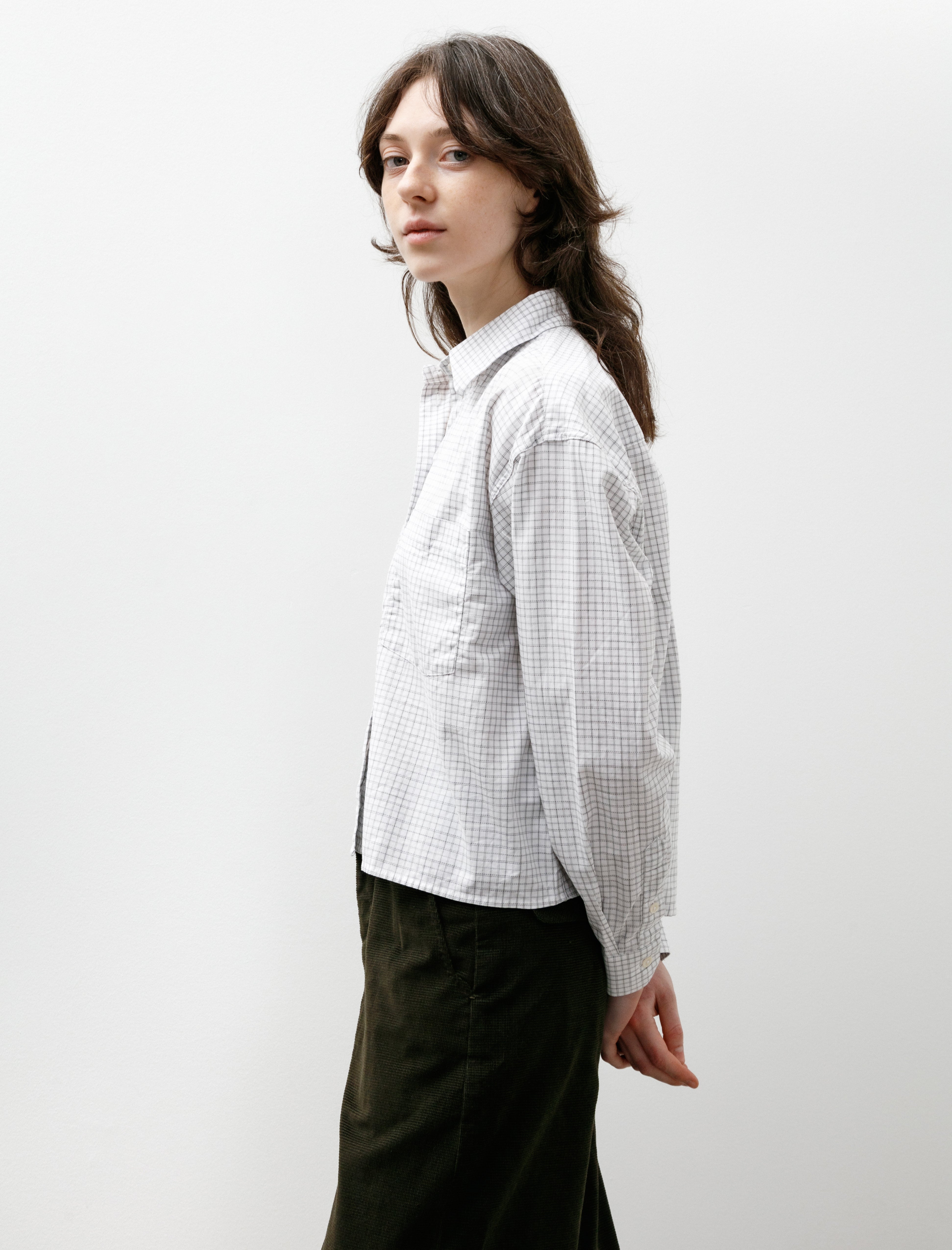 mfpen New Format Shirt White Vintage Check