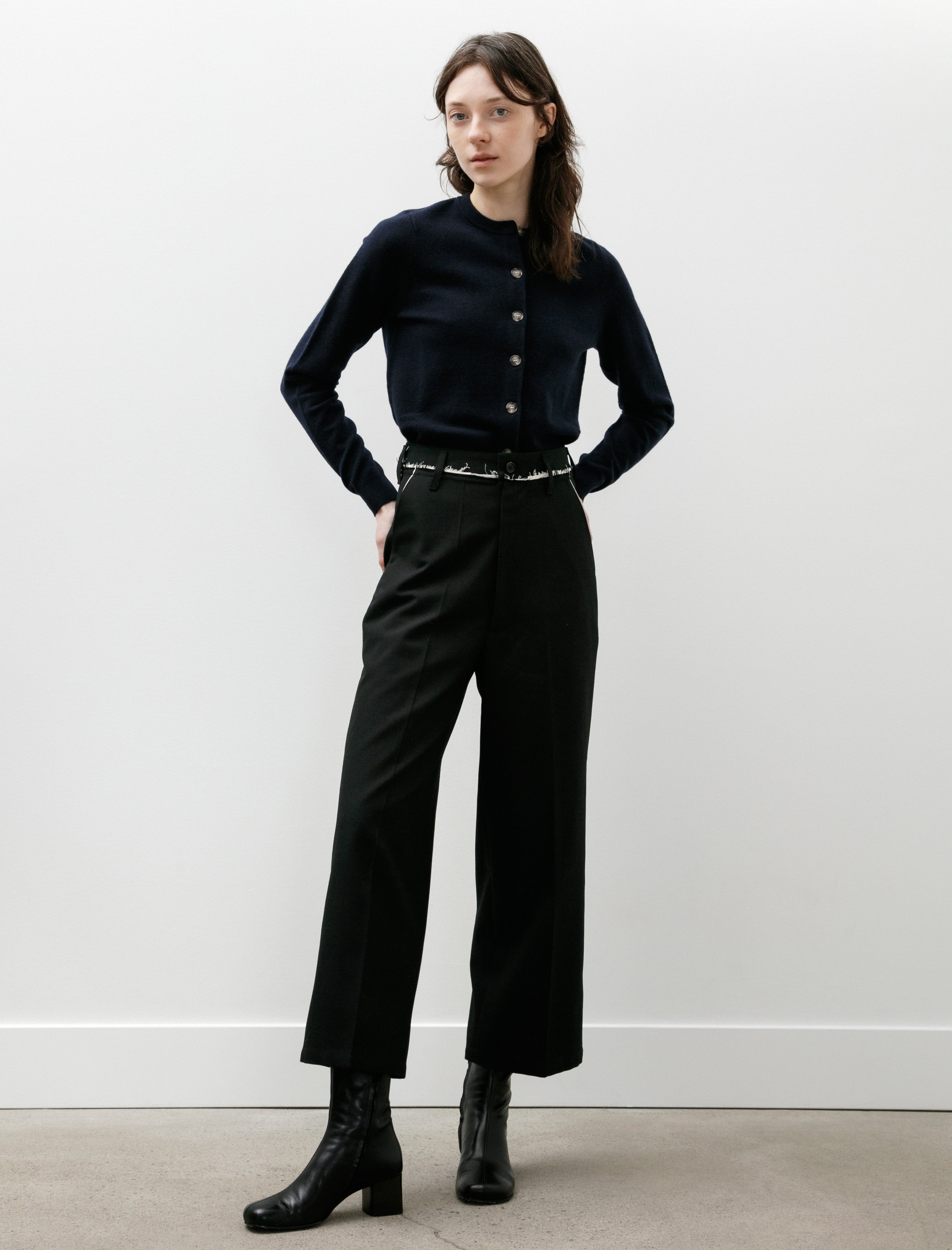 Camiel Fortgens Straight Slack Poly Wool Twill Black