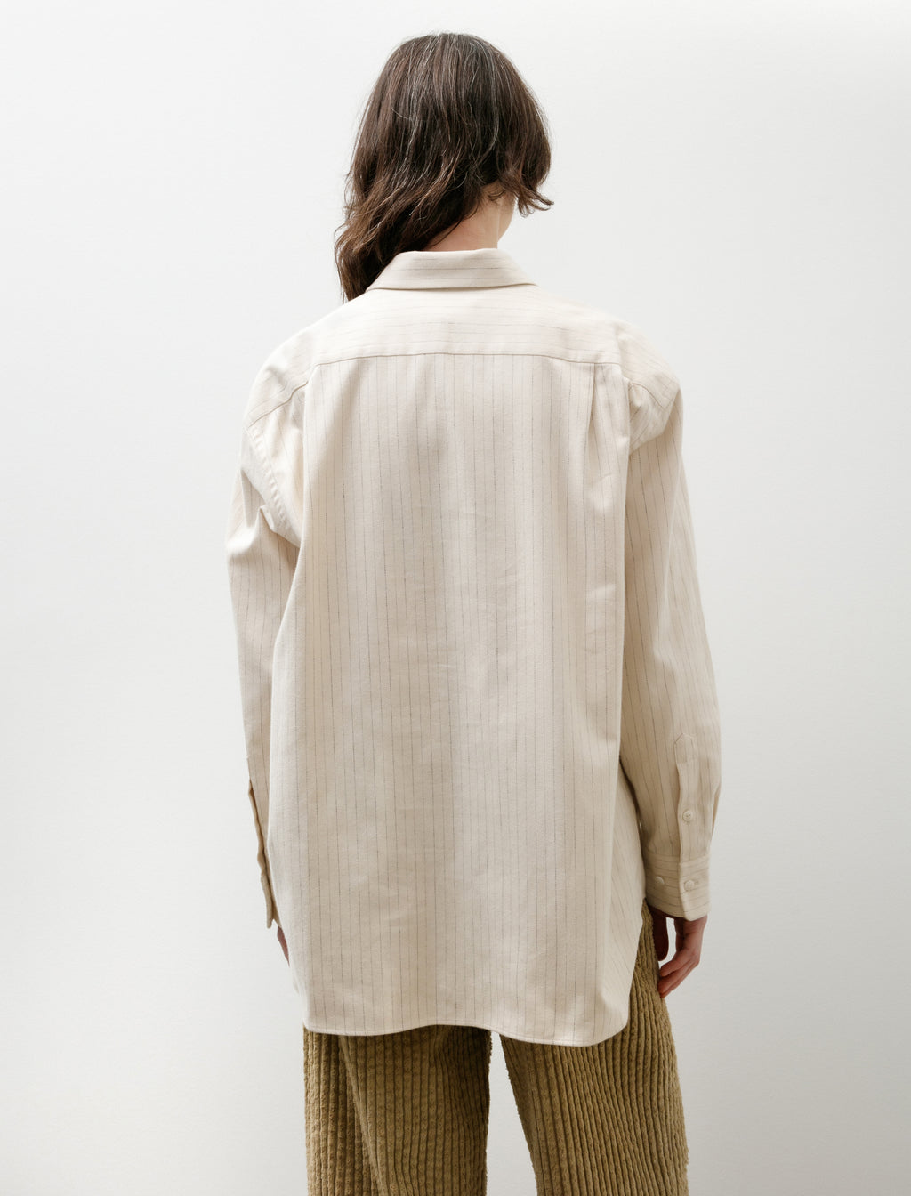 Yoko Sakamoto Regular Collar Shirt Ecru Stripe – Neighbour