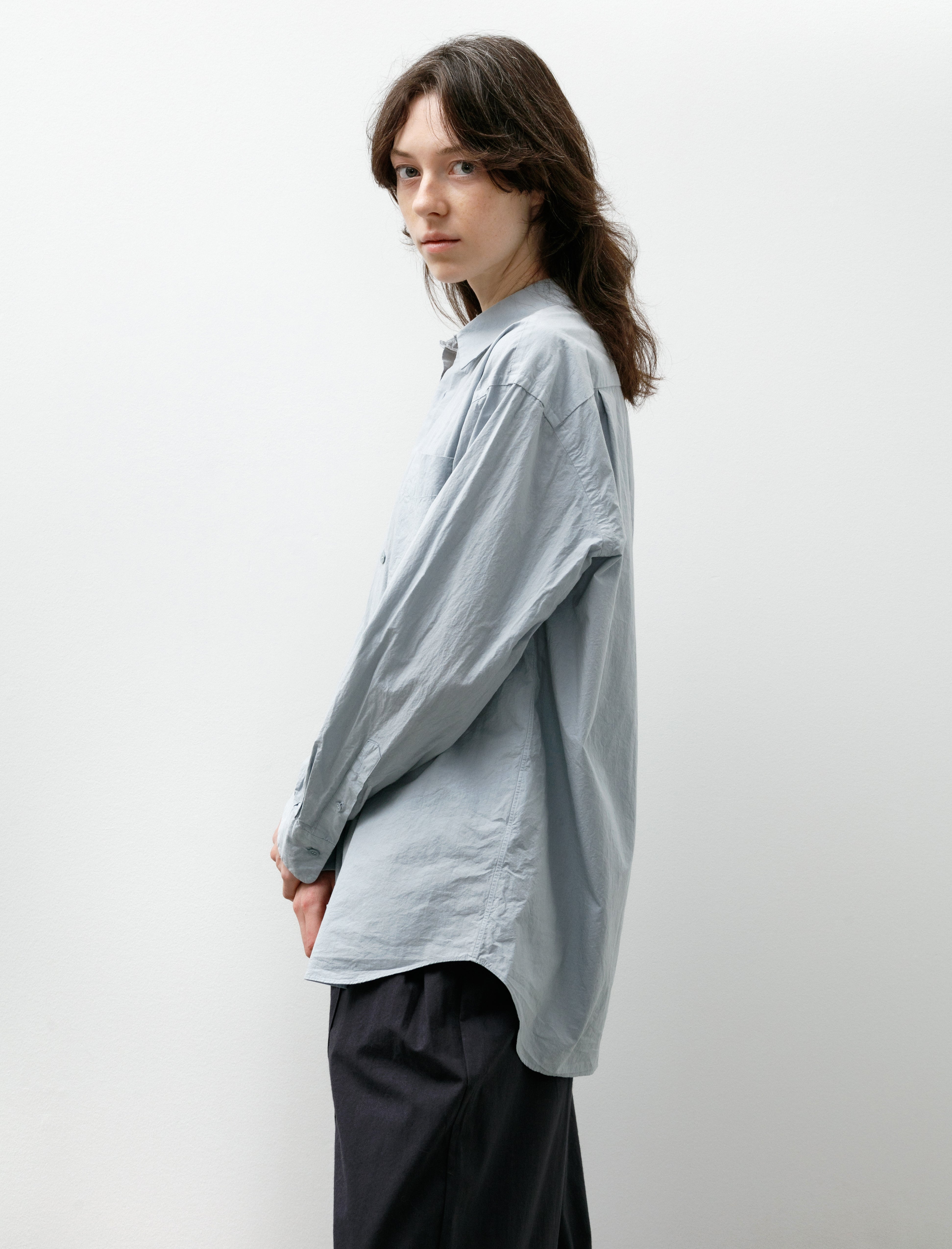 Yoko Sakamoto Regular Collar Shirt Sky Blue