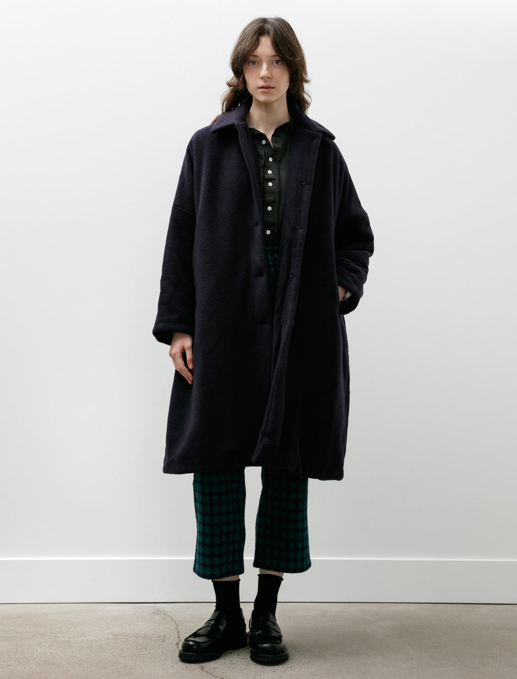 CASEY CASEY BIG BLOBBY COAT KASPER カシミヤ BIG BLOBBY COAT - KASPER - BLACK – Casey Casey