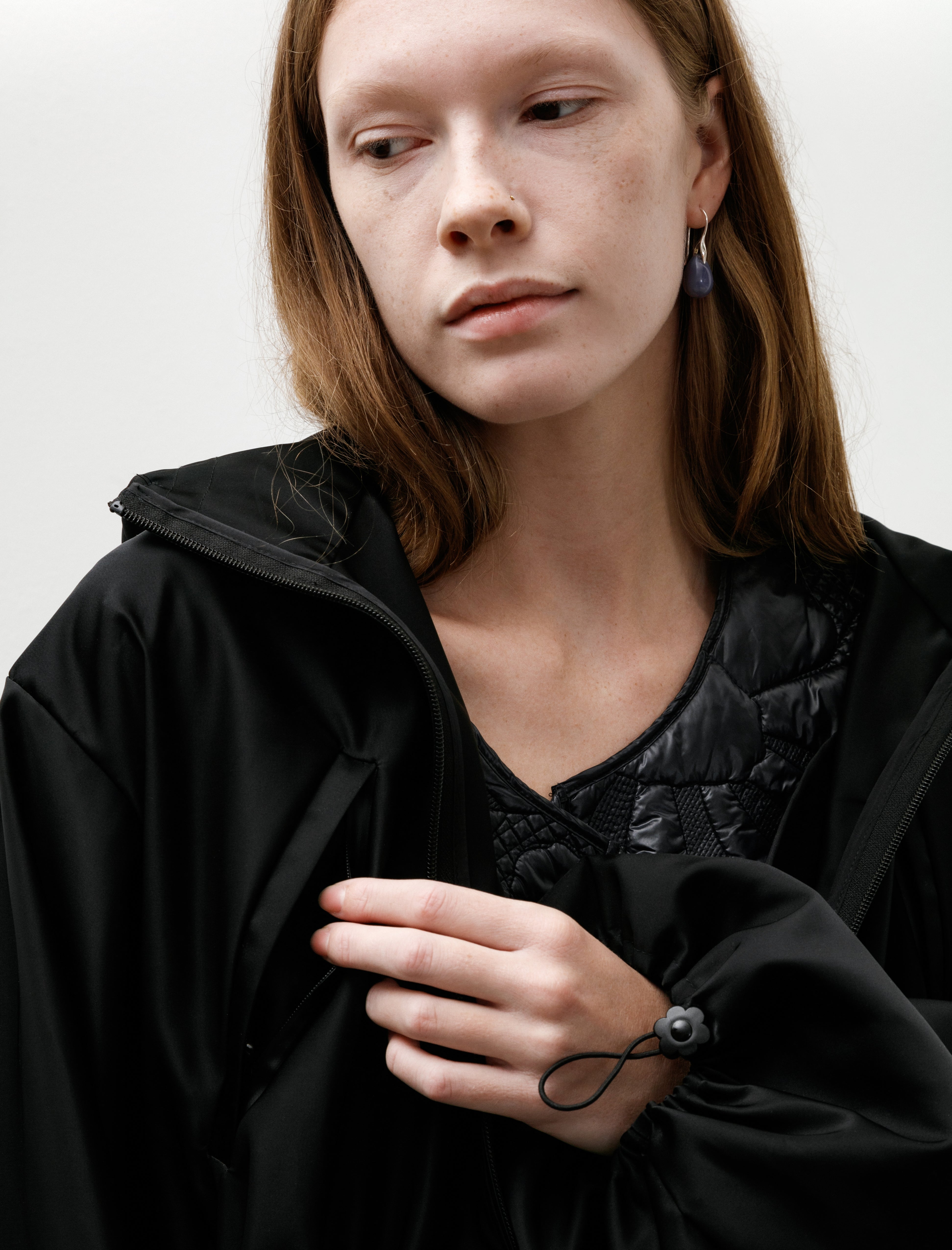 Cecilie Bahnsen Bowie Zip Coat Black
