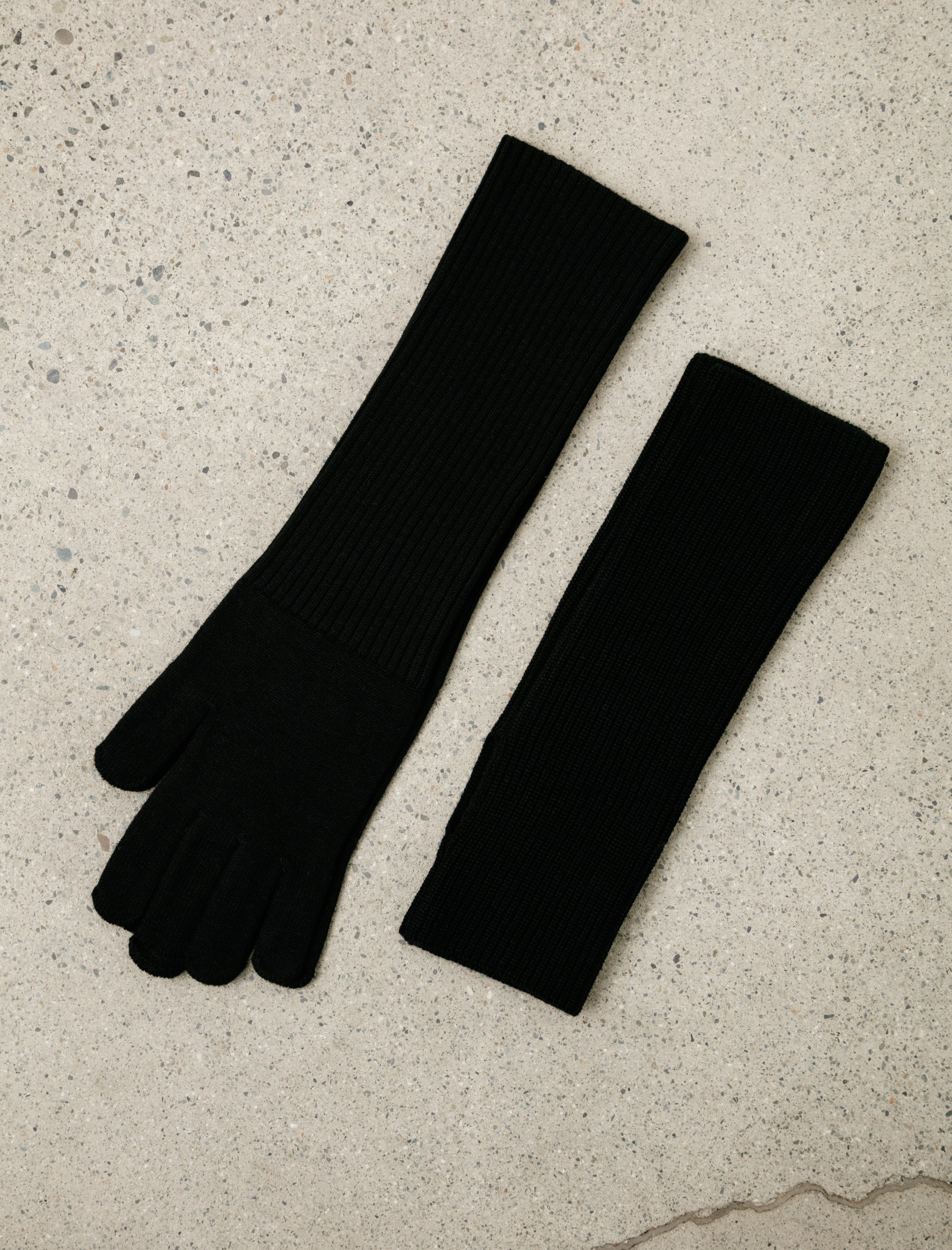 Graphpaper Mercerized Fine Wool Knit Layered Gloves