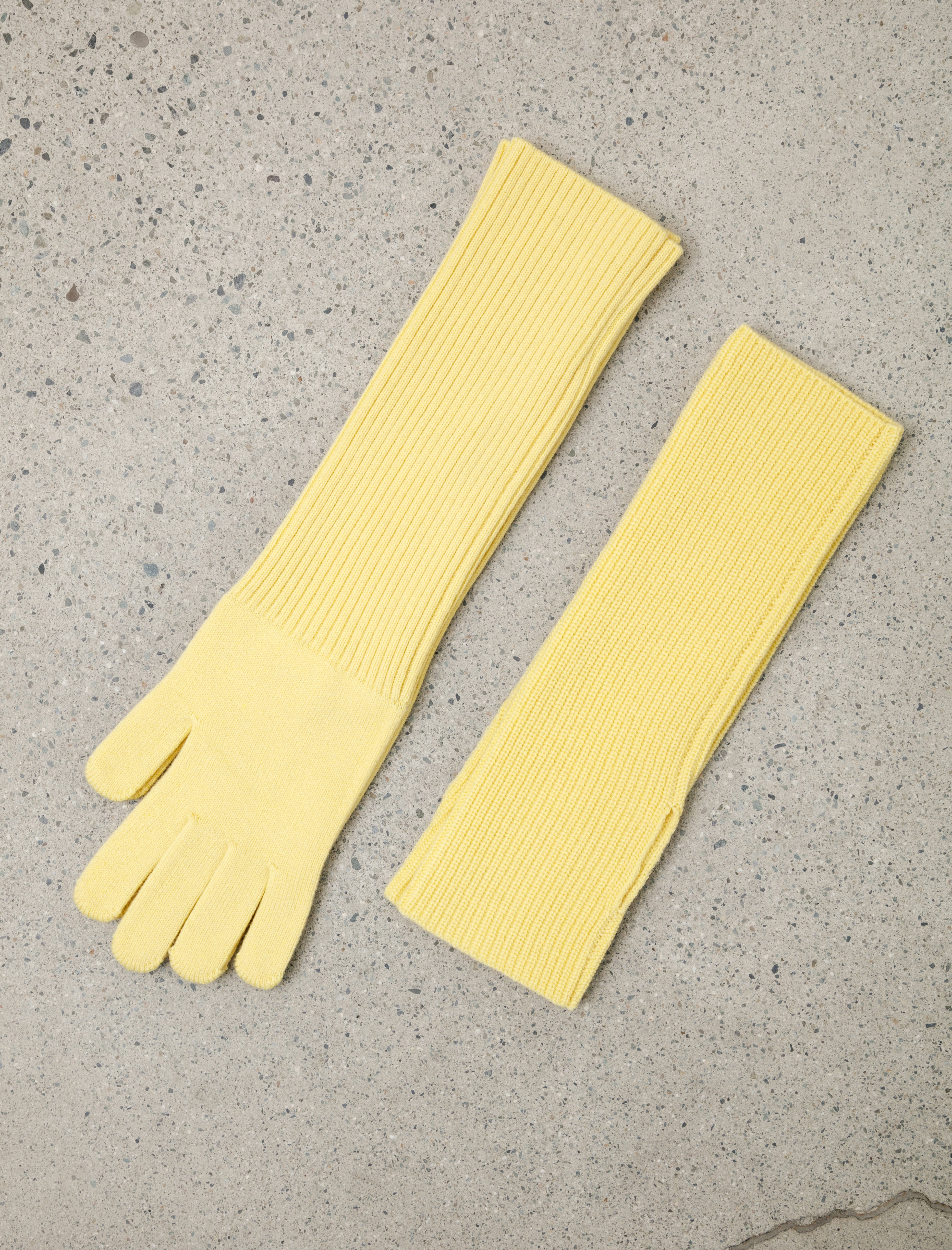 Graphpaper Mercerized Fine Wool Knit Layered Gloves