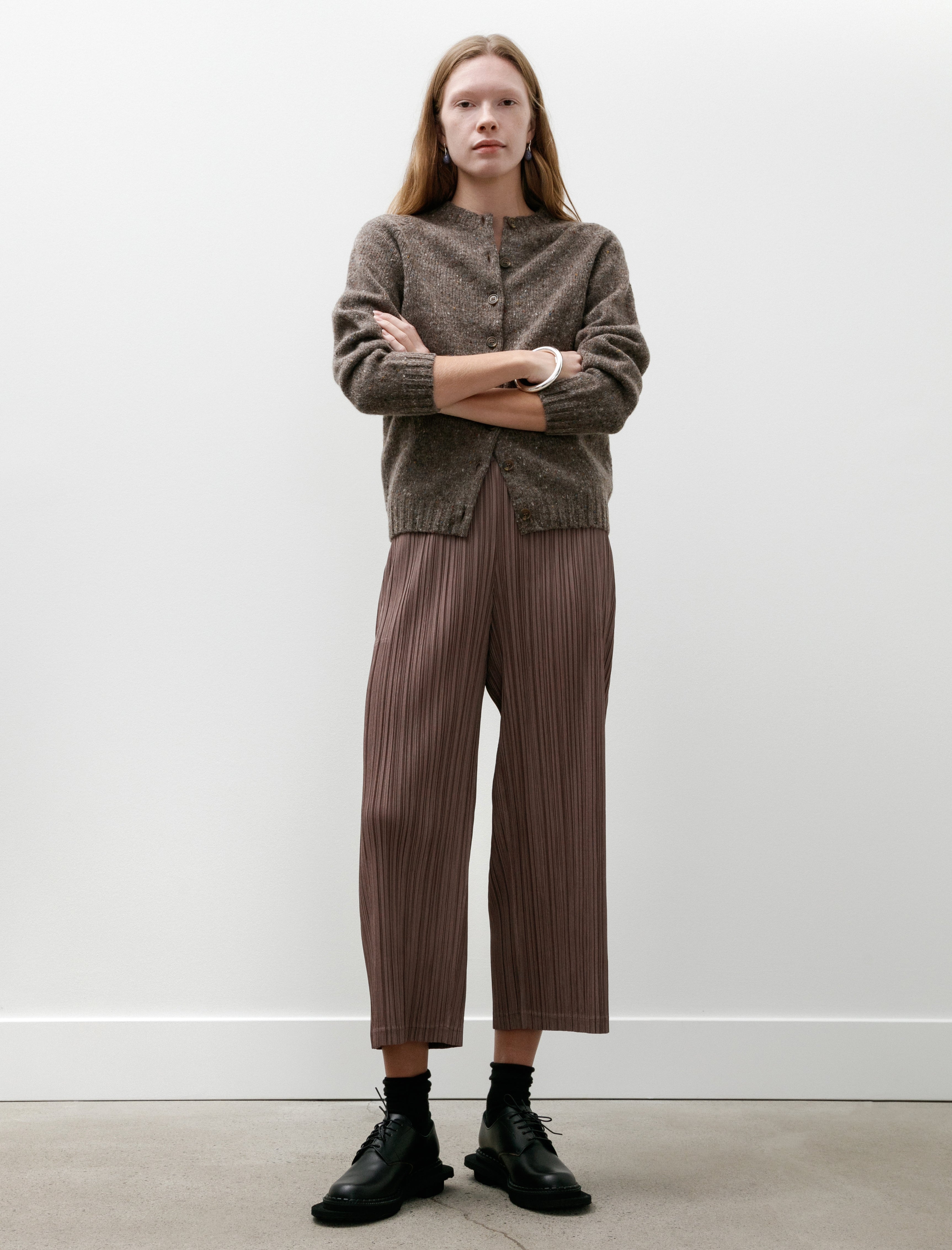 Pleats Please by Issey Miyake Thicker Bottoms Pants Brown