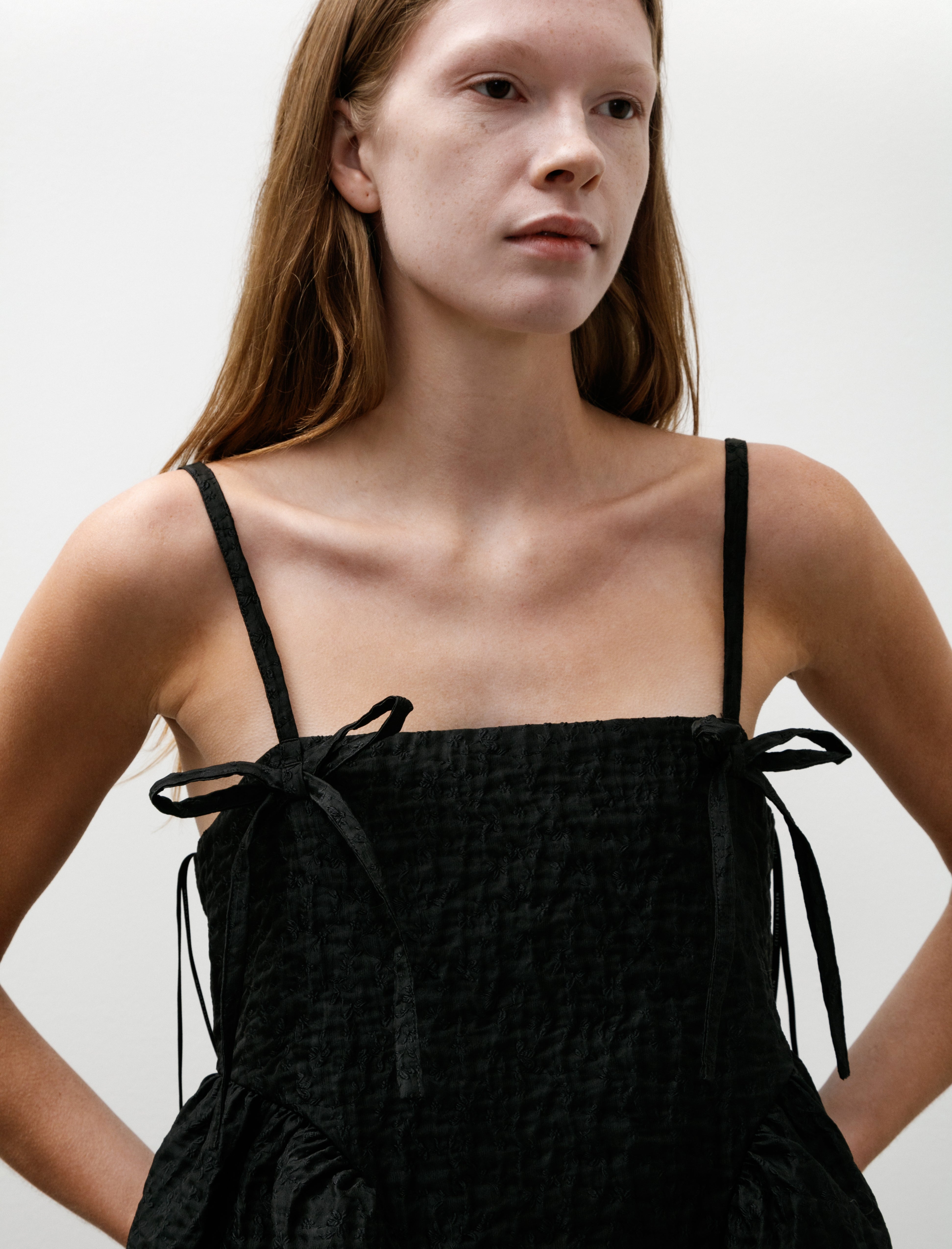 Cecilie Bahnsen Ambra Dress Matelassé Black