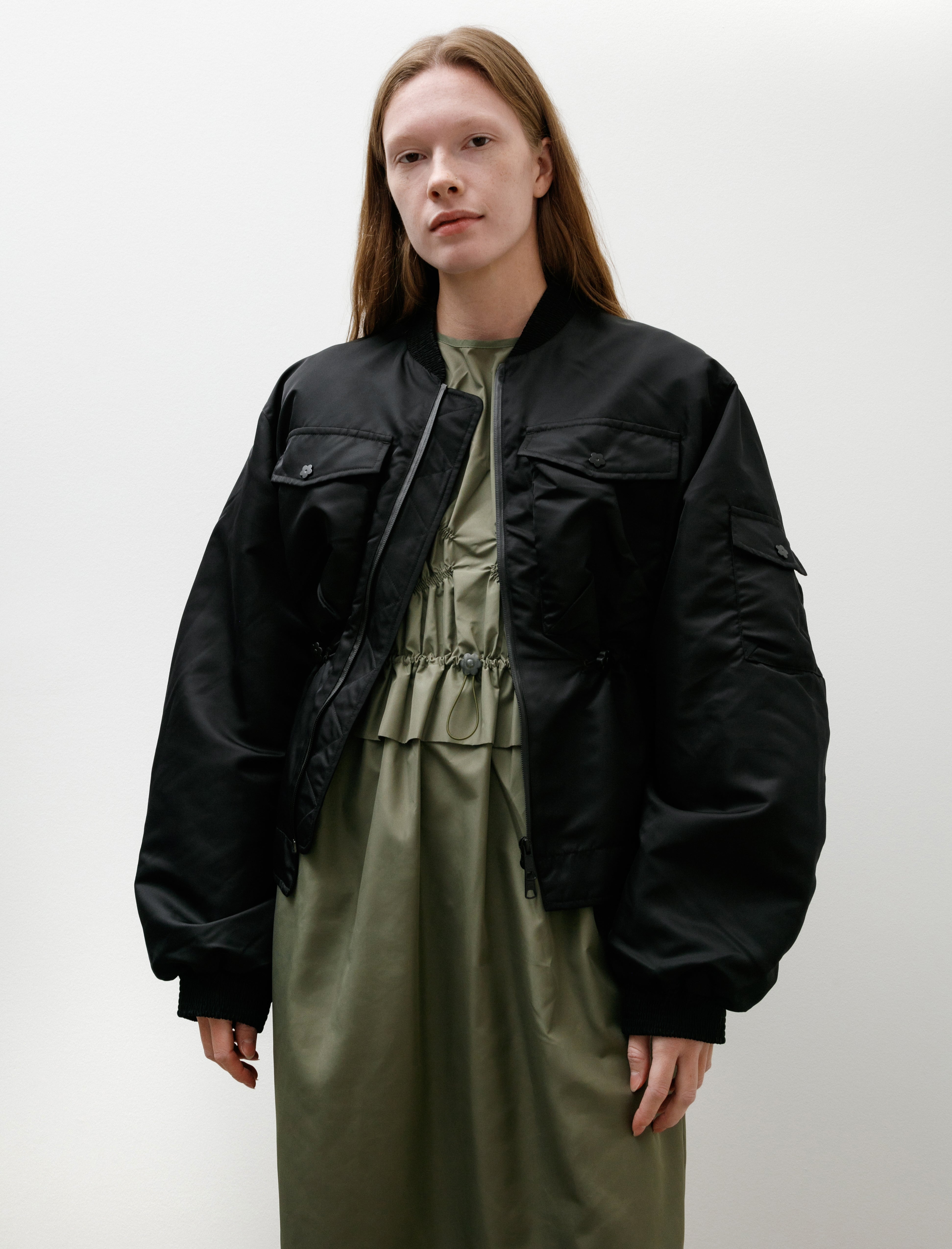 Cecilie Bahnsen Birdie Jacket Technical Nylon Black