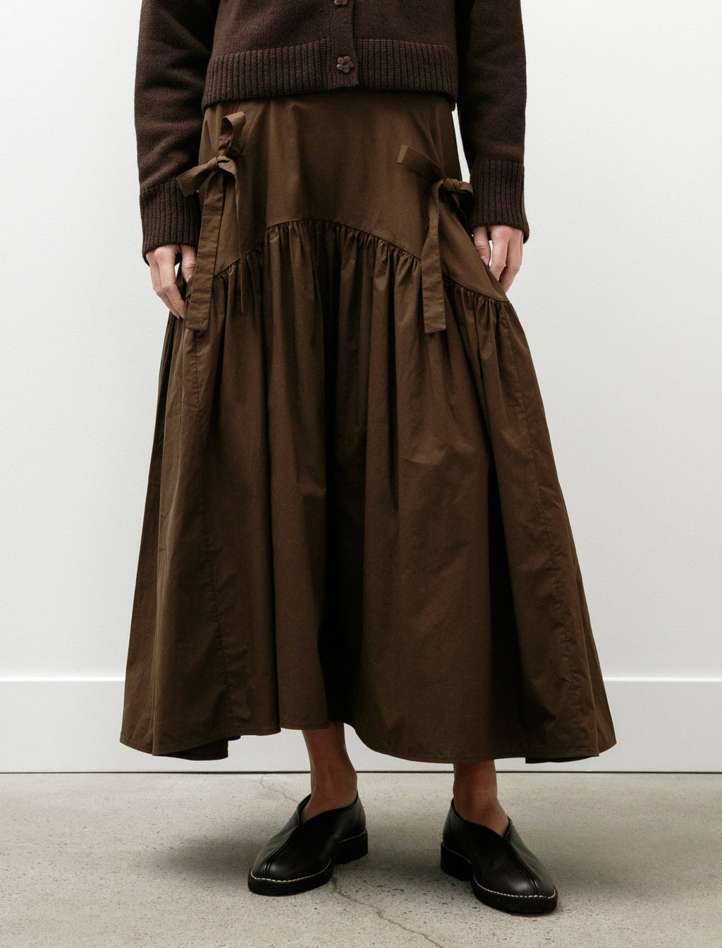 Cecilie Bahnsen Justice Skirt Brown – Neighbour
