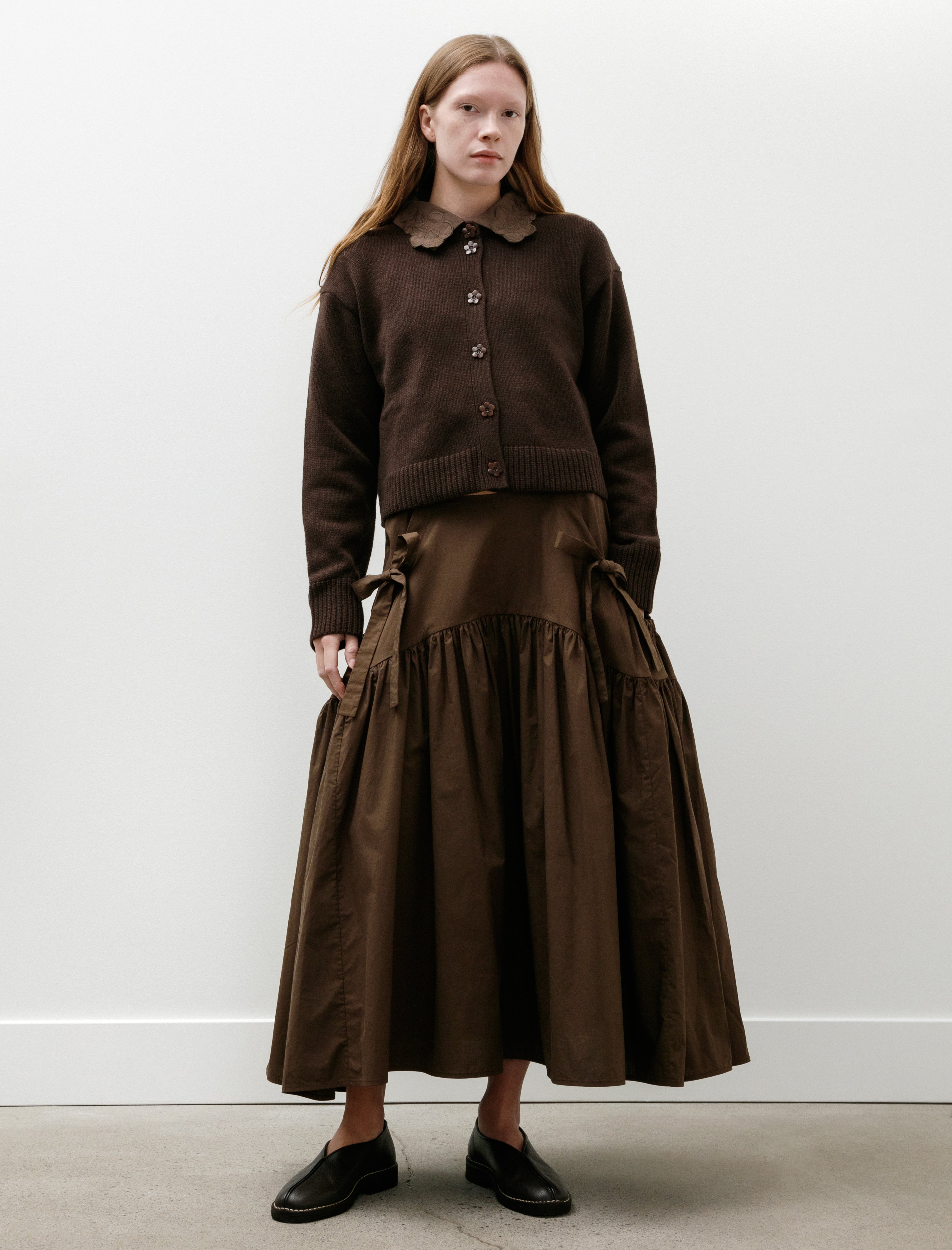 Cecilie Bahnsen Justice Skirt Brown