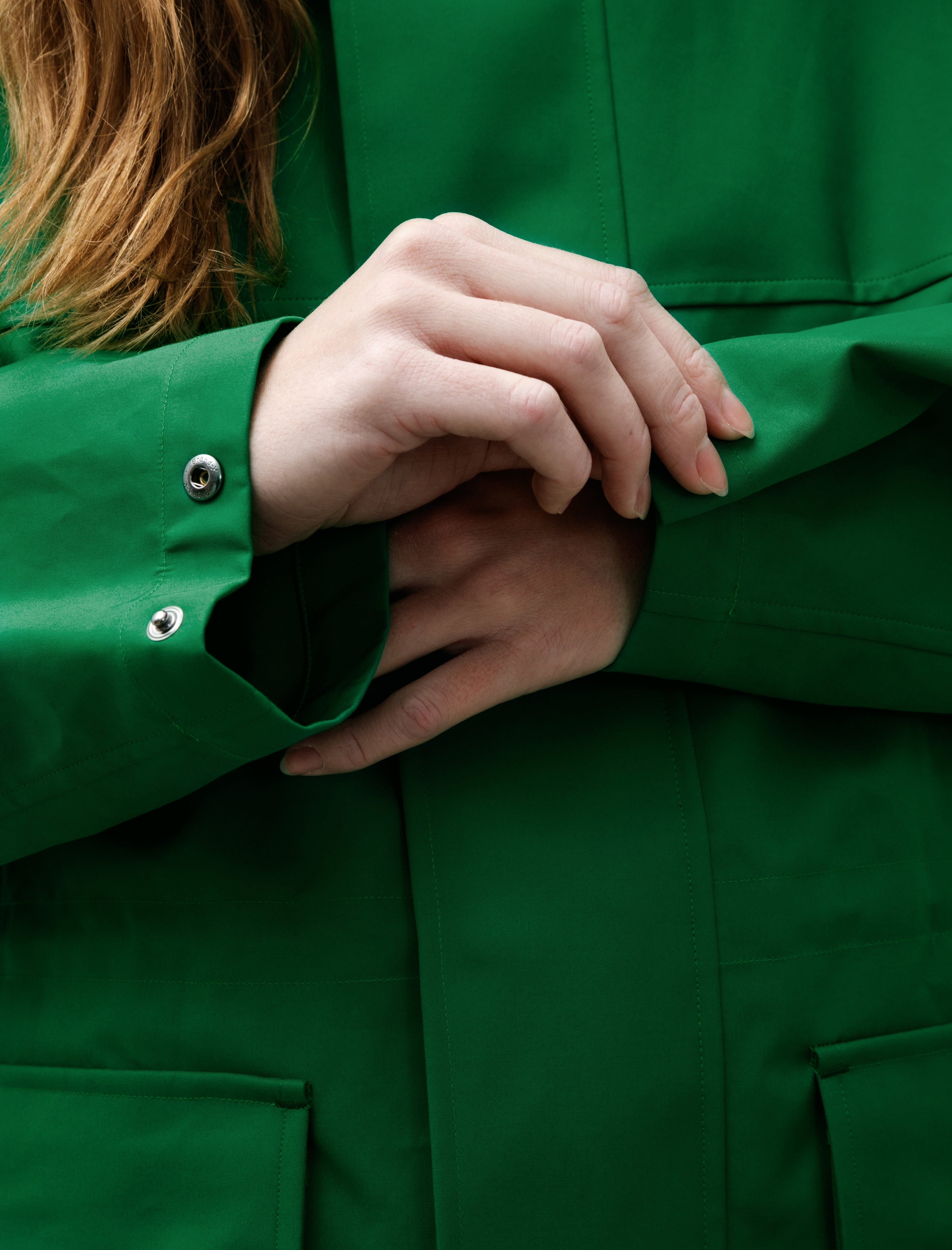 Auralee High-Density Bonded Cotton Gabardine Blouson Green