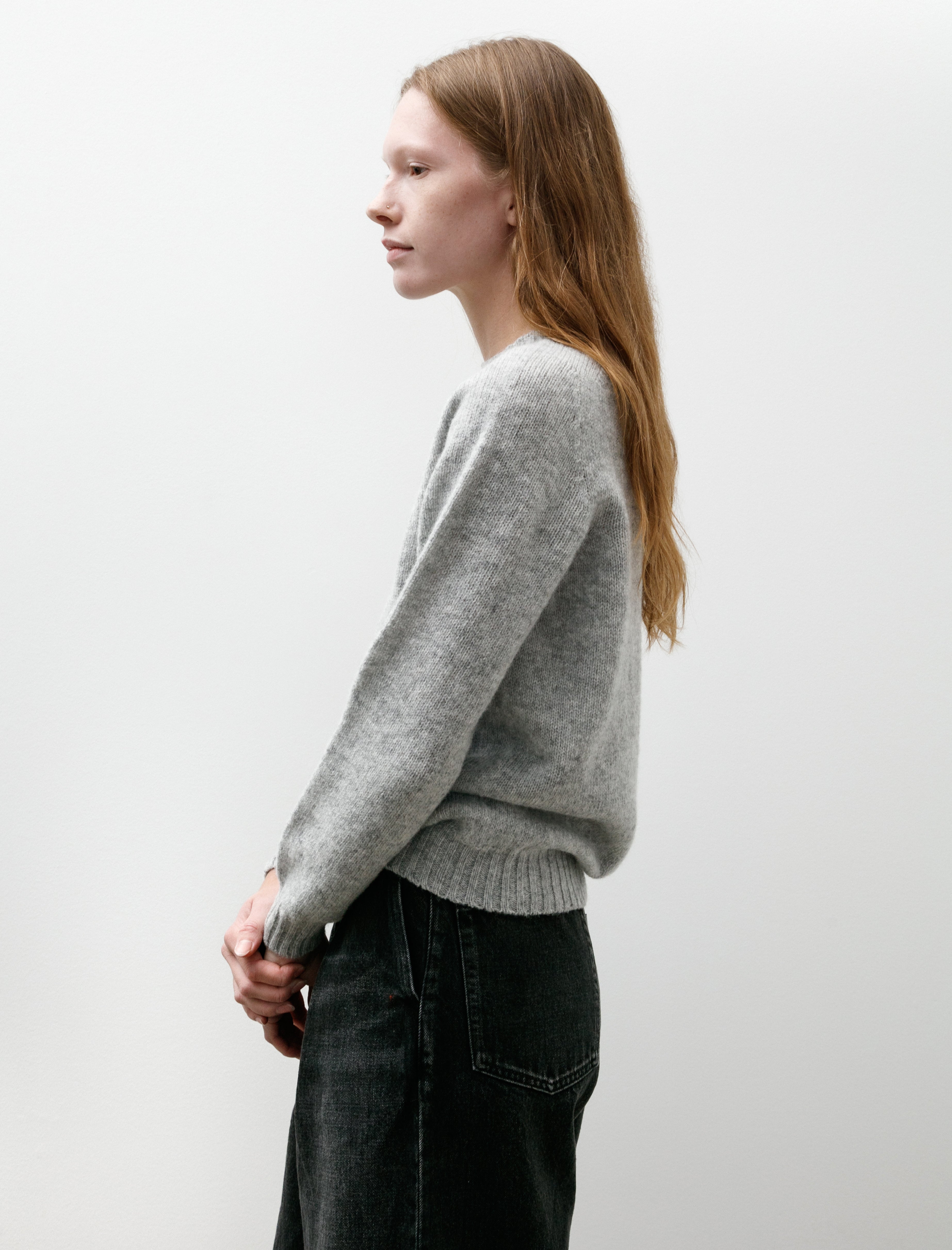 Neighbour Pure Wool Sweater Silver