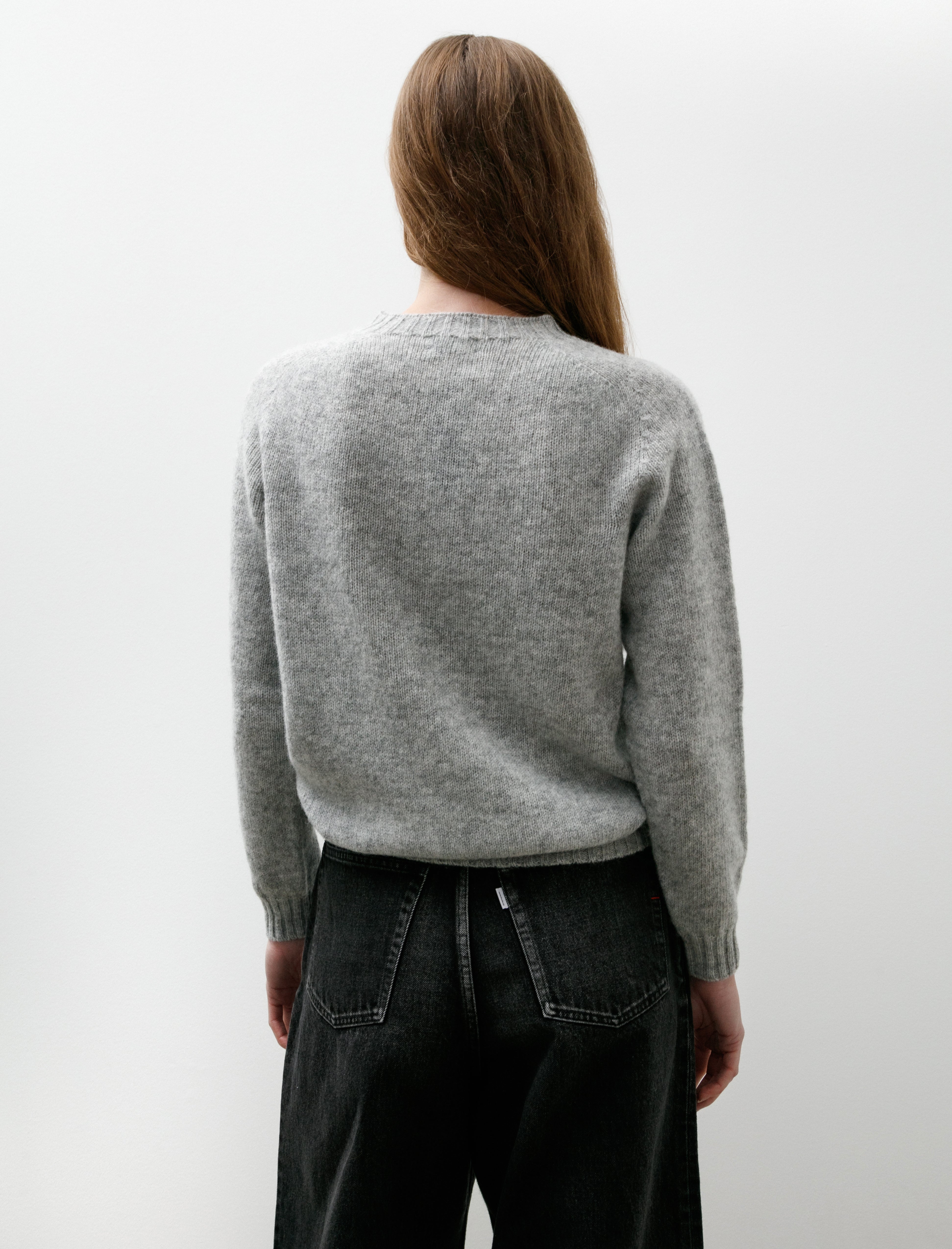 Neighbour Pure Wool Sweater Silver