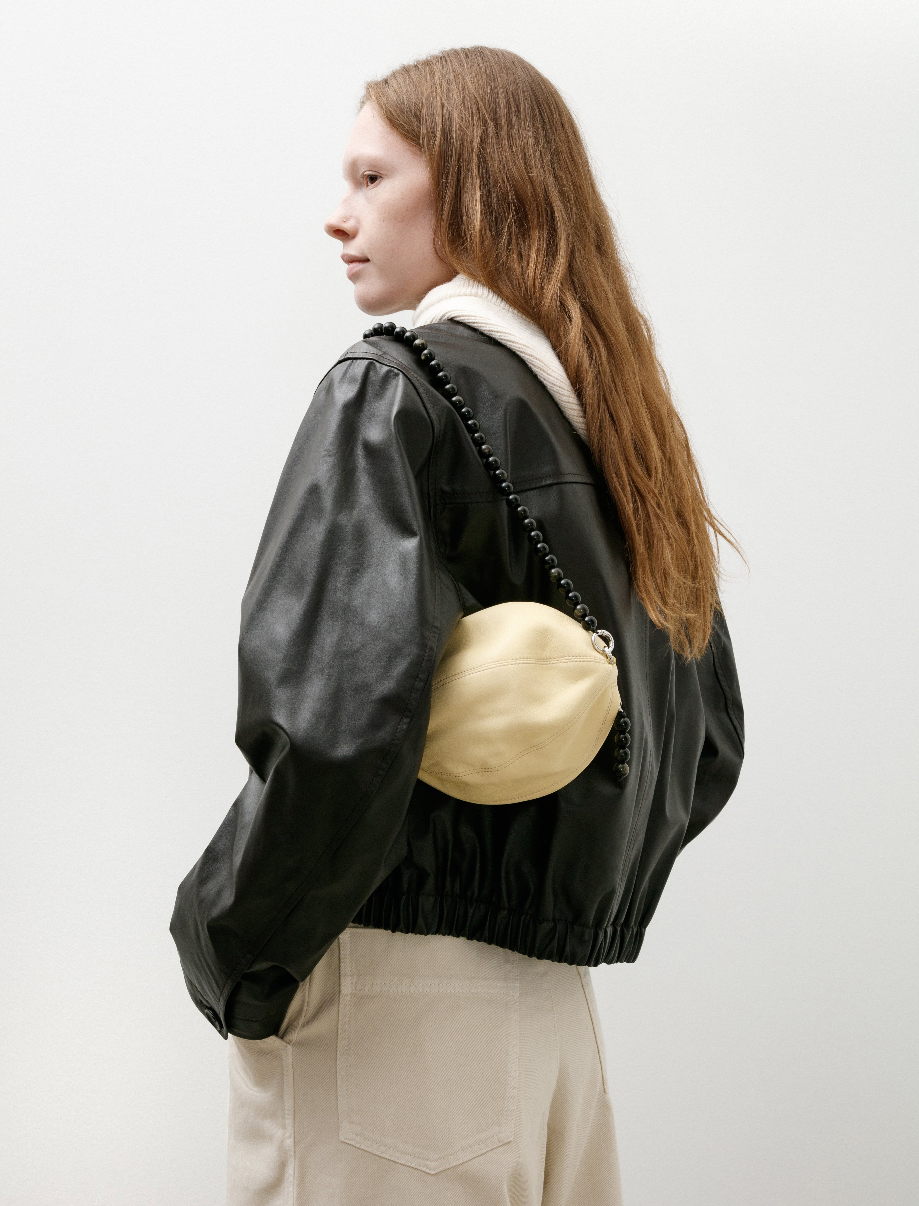 Lemaire Ballon Pouch Custard