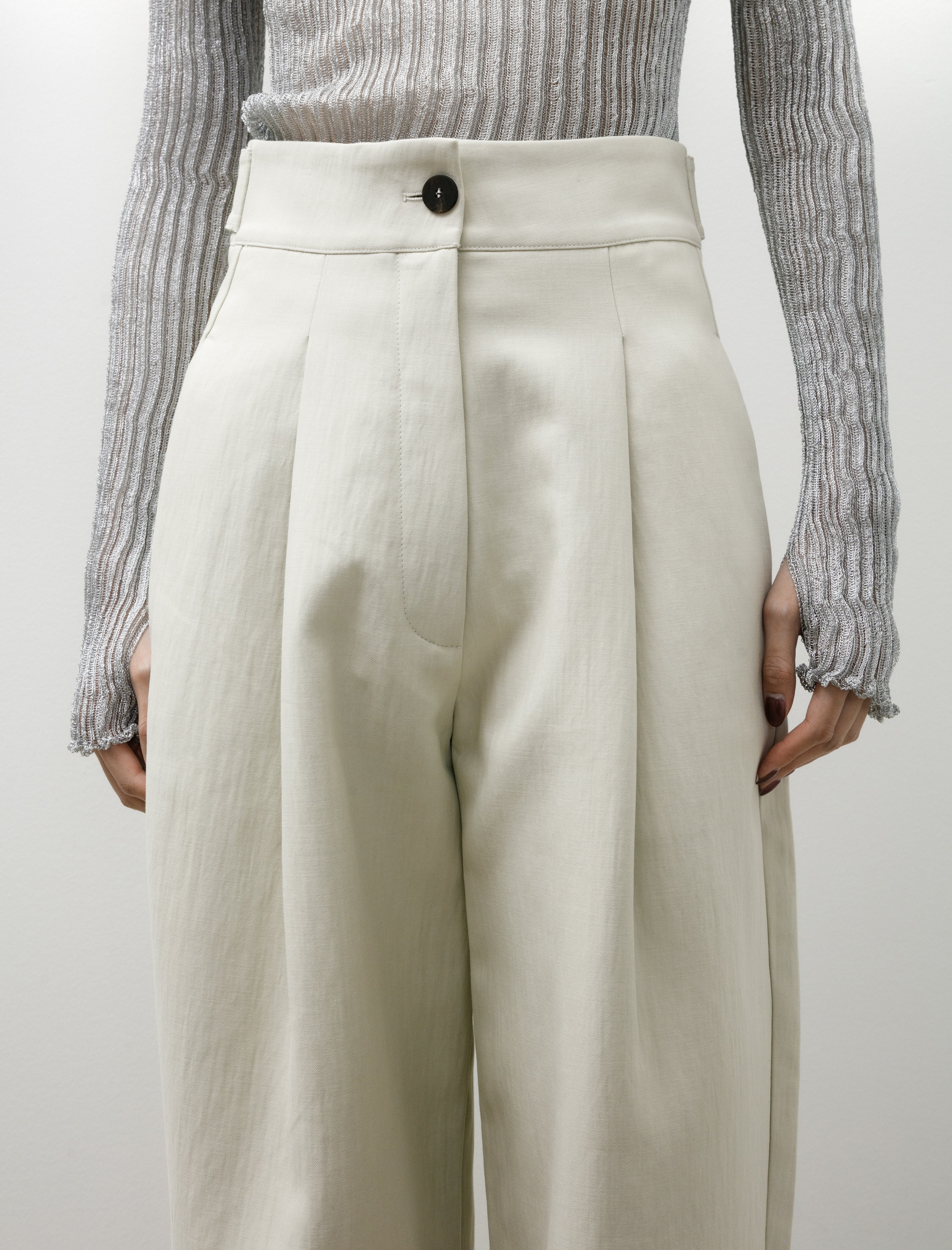 Studio Nicholson Fellini Pleated Pants Dove