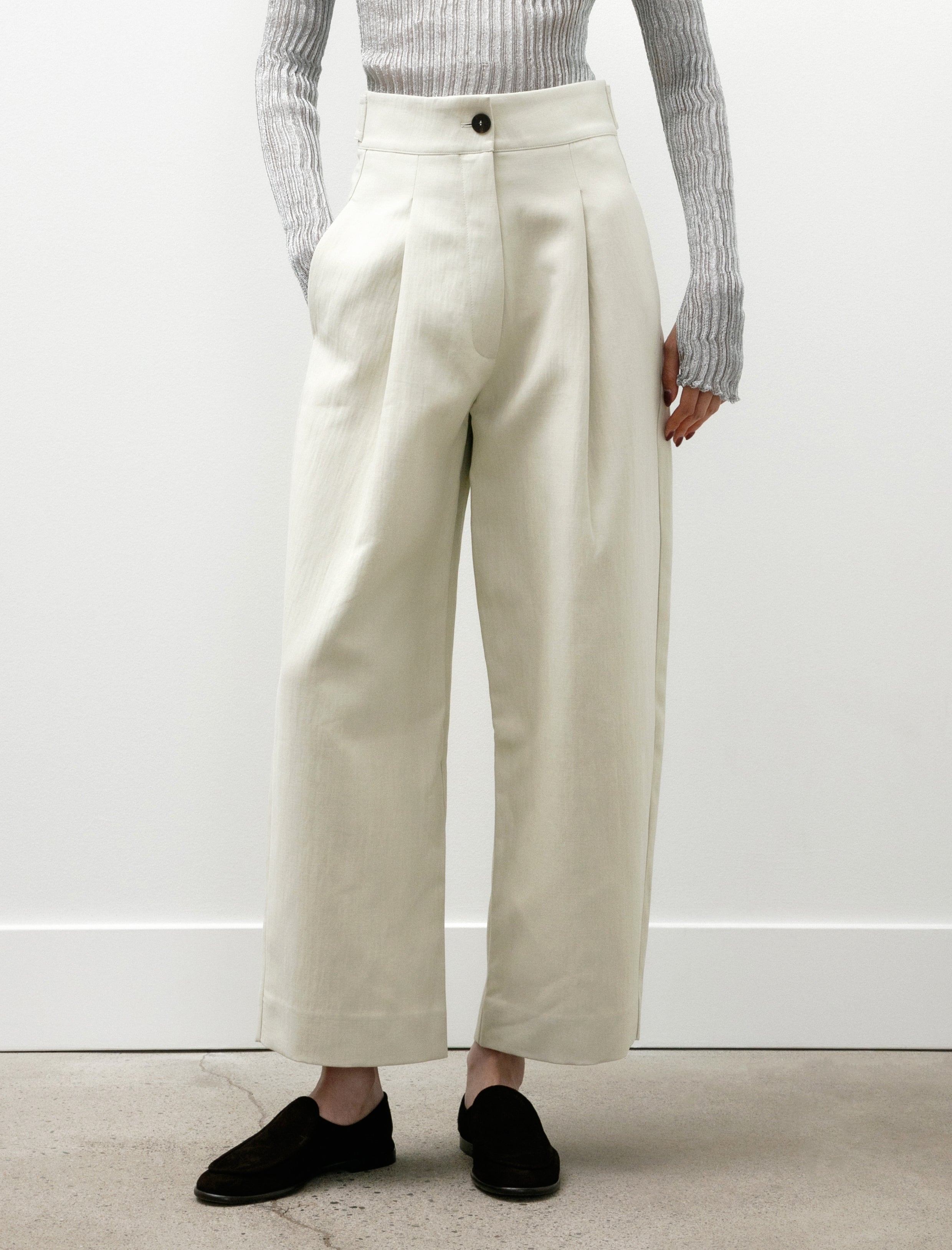 Studio Nicholson Fellini Pleated Pants Dove