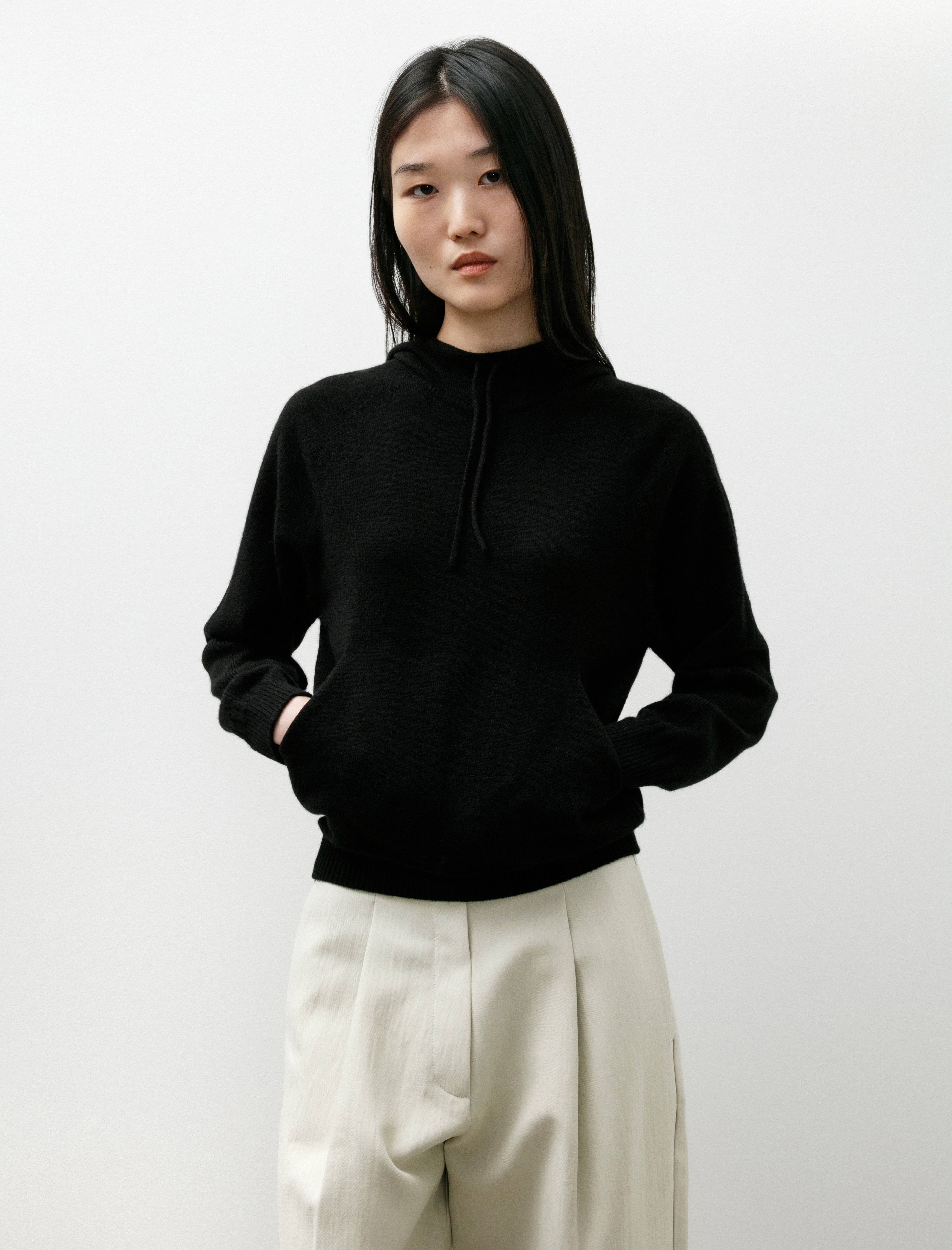 CFCL Cashmere Hoodie Top Black