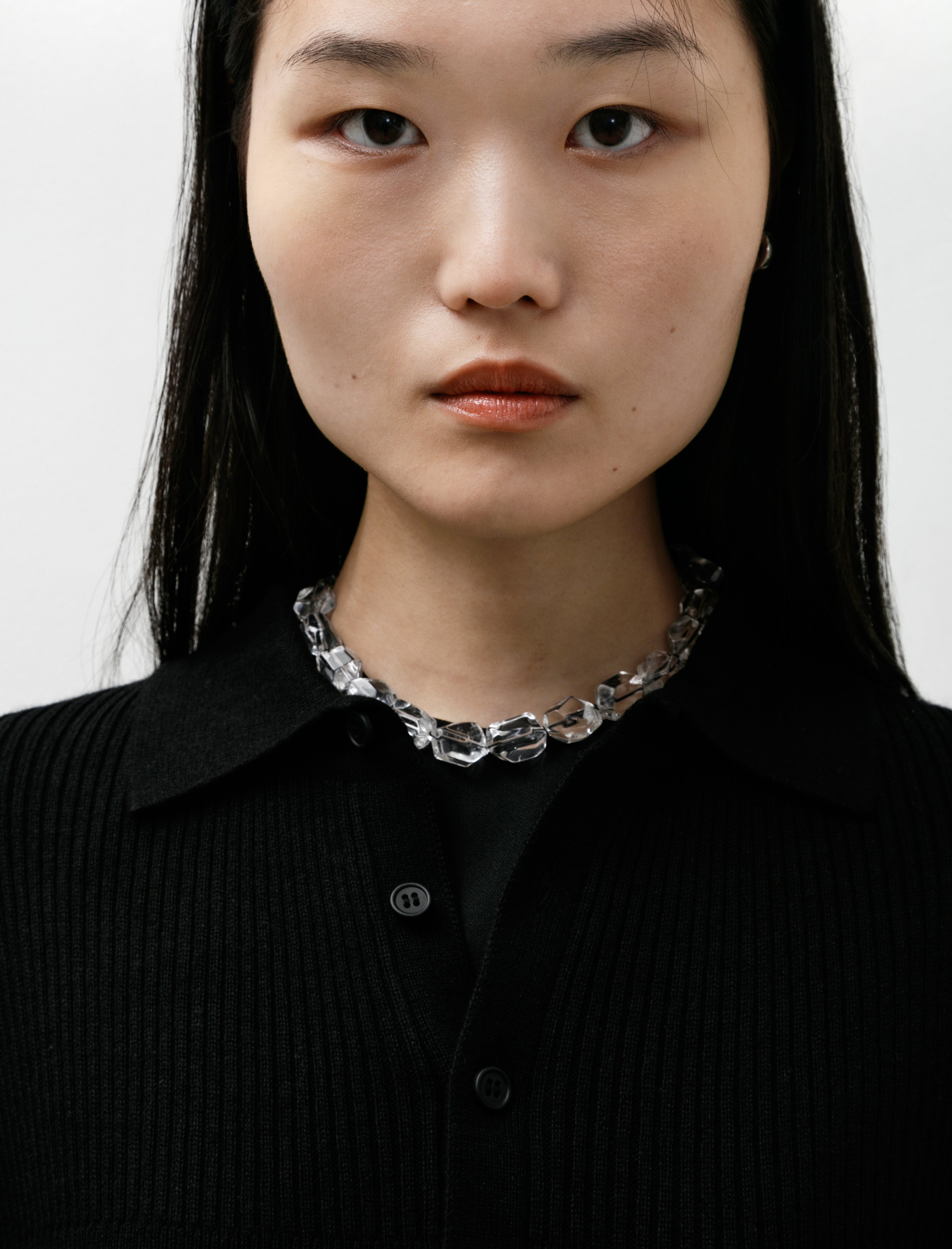 CFCL Silk Cashmere Rivulet Cropped Shirt Cardigan