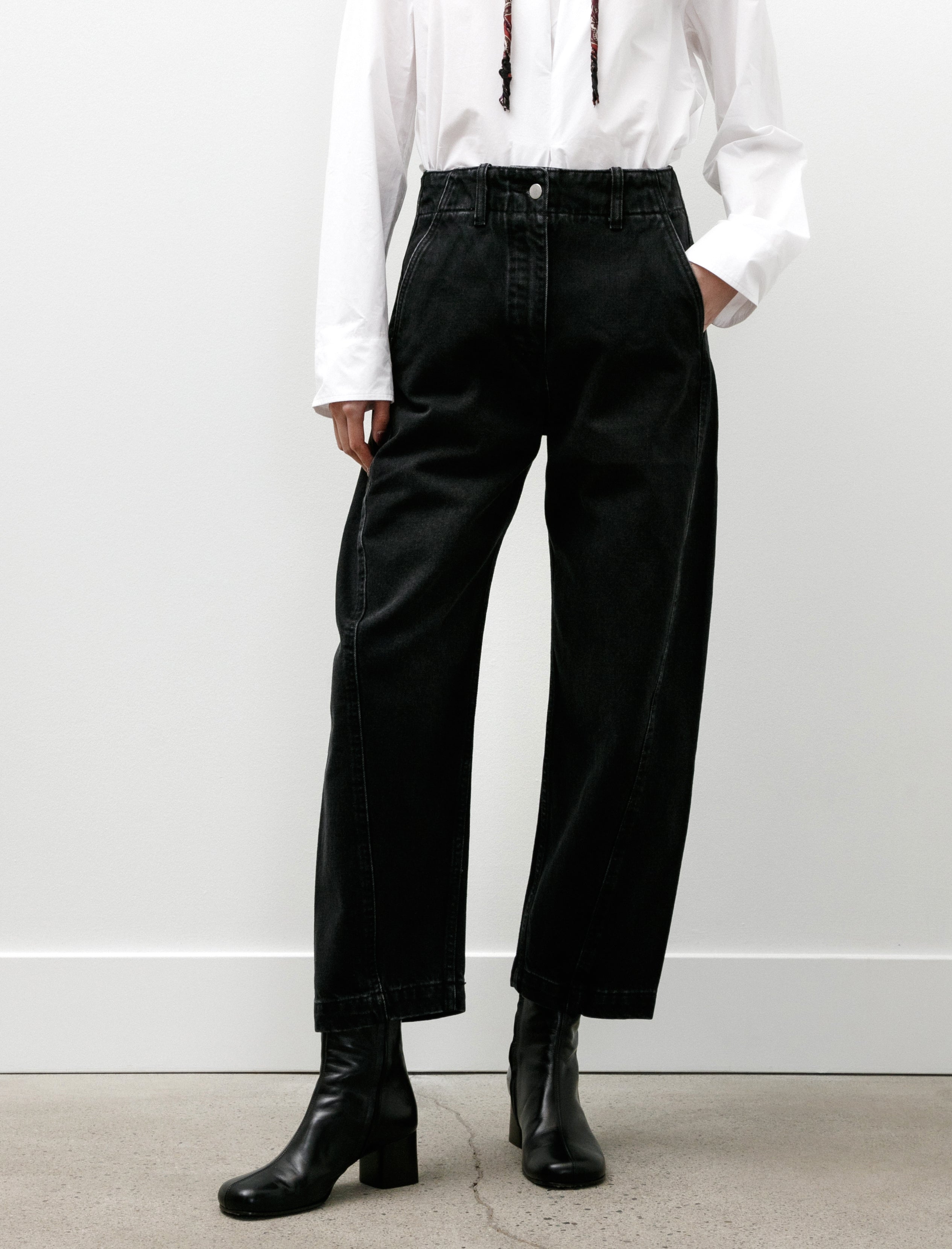 Studio Nicholson Akerman Rounded Denim Washed Black